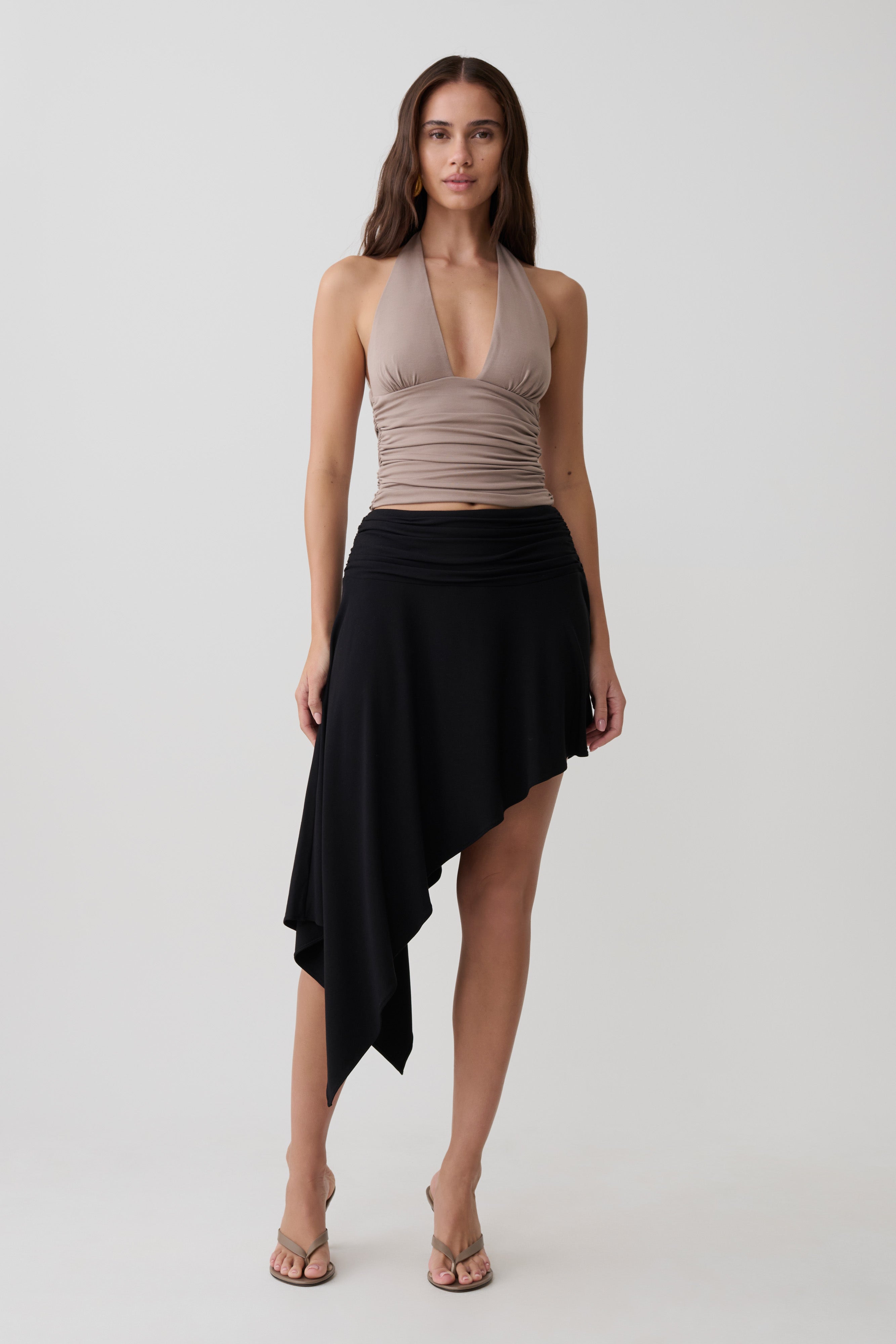 Peregrine Modal Gathered Halter Top - Neutral - Image 8