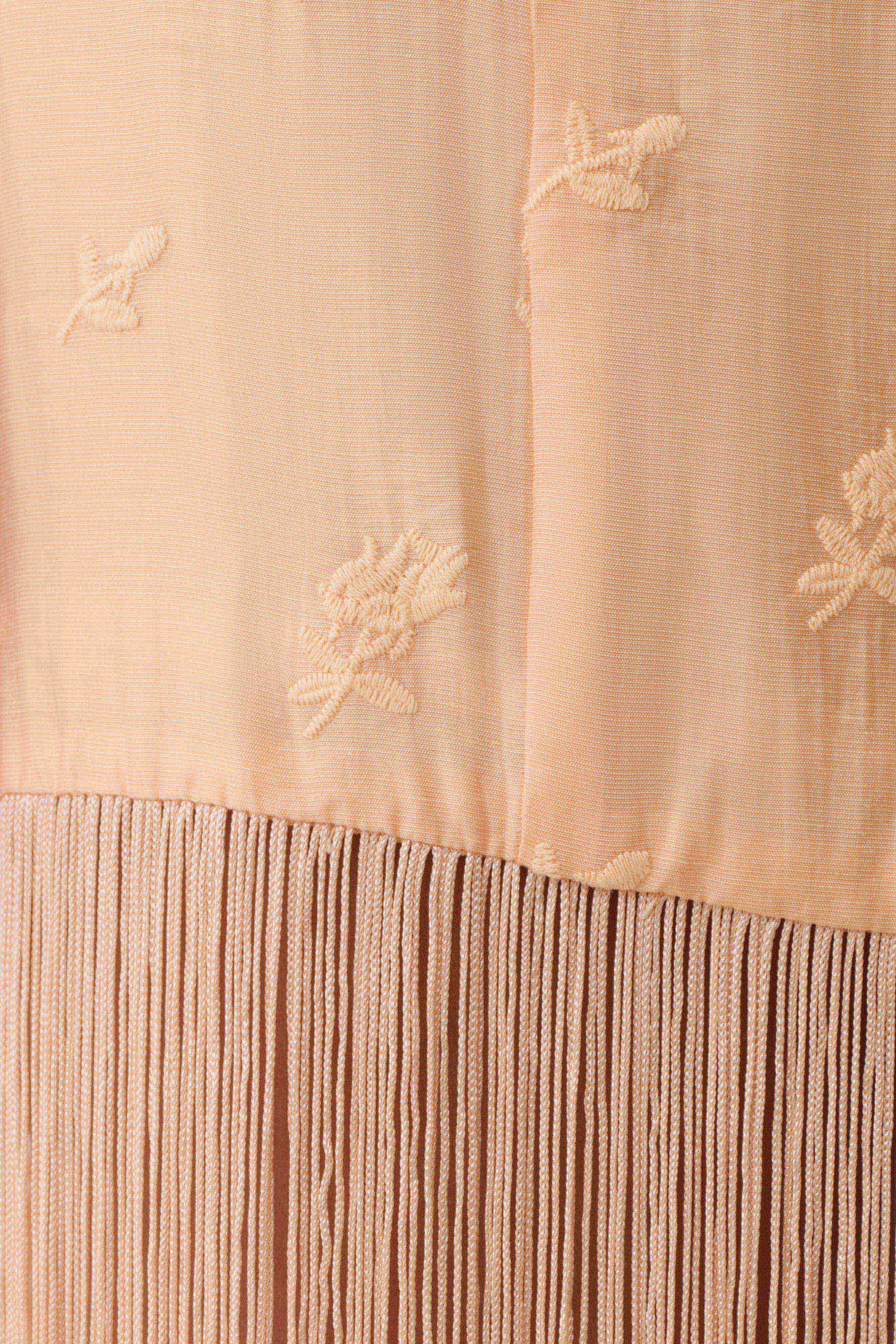 Abigail V Neck Fringe Maxi Dress - Orange - Image 5