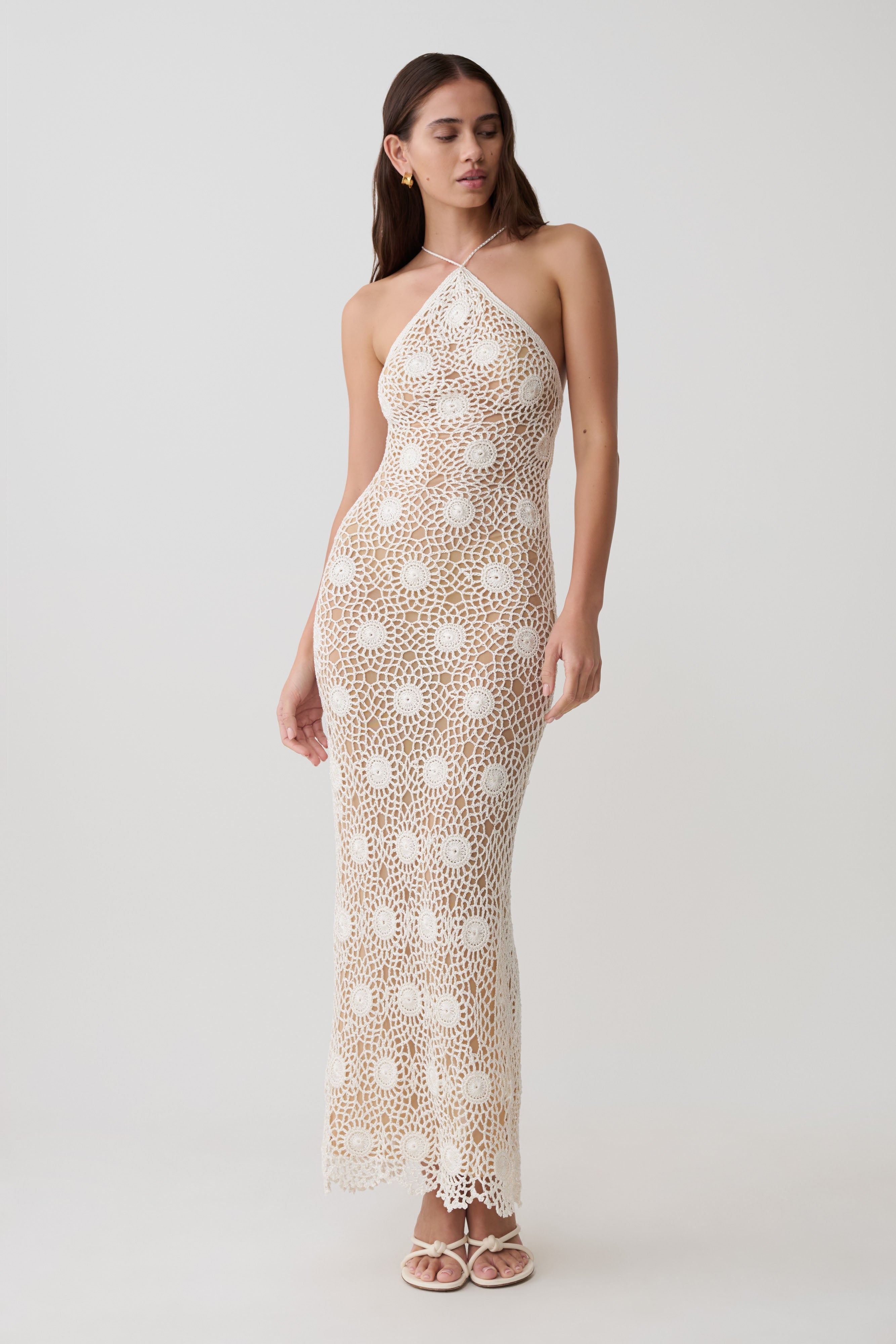 Sam Halter Hand Crochet Maxi Dress - Ivory - Image 5