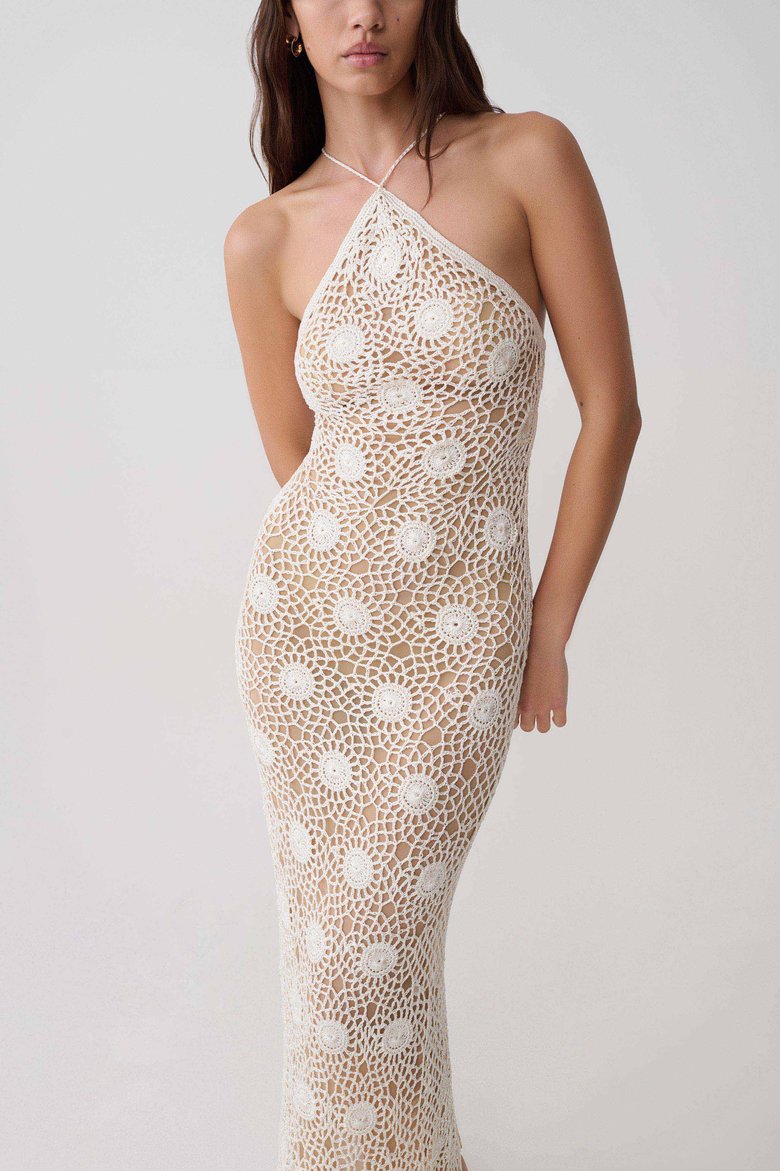 Sam Halter Hand Crochet Maxi Dress - Ivory - Image 7