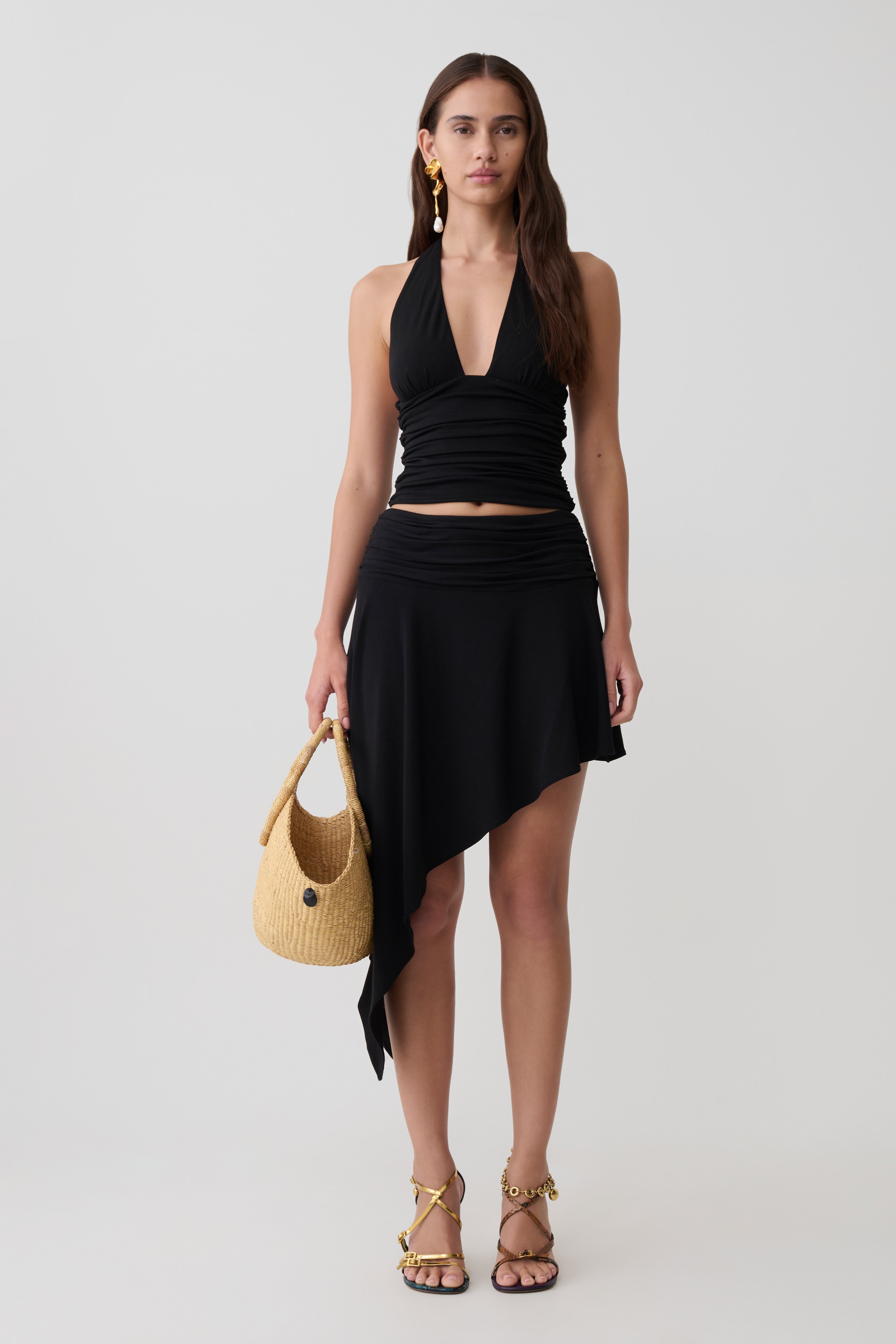 Peregrine Modal Gathered Halter Top - Black - Image 7