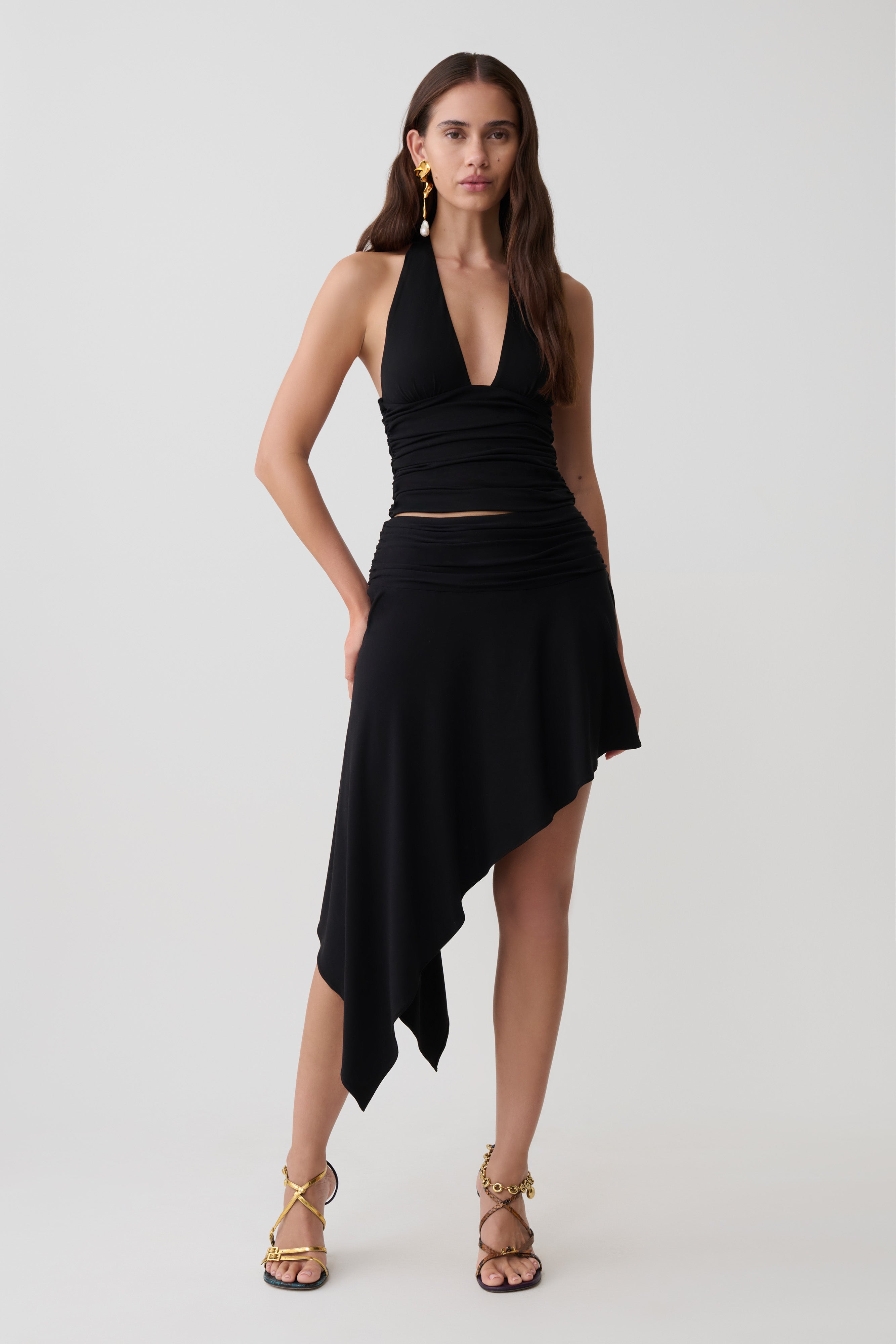 Peregrine Modal Gathered Halter Top - Black - Image 6