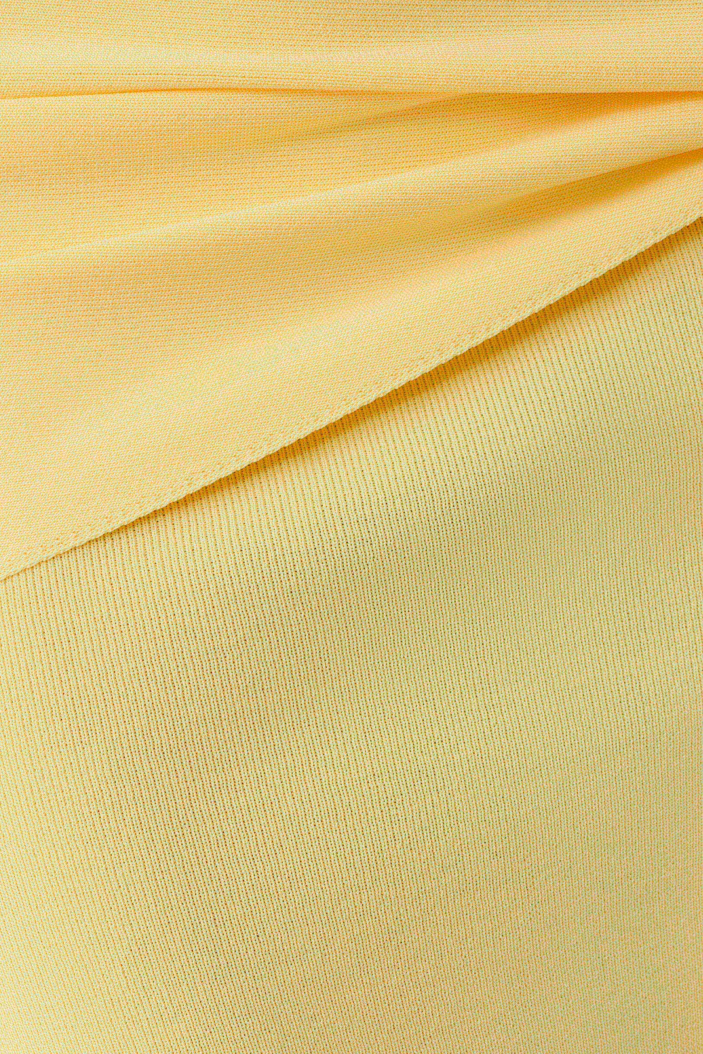 Freida Knit Mini Dress With Sash - Lemon - Image 6