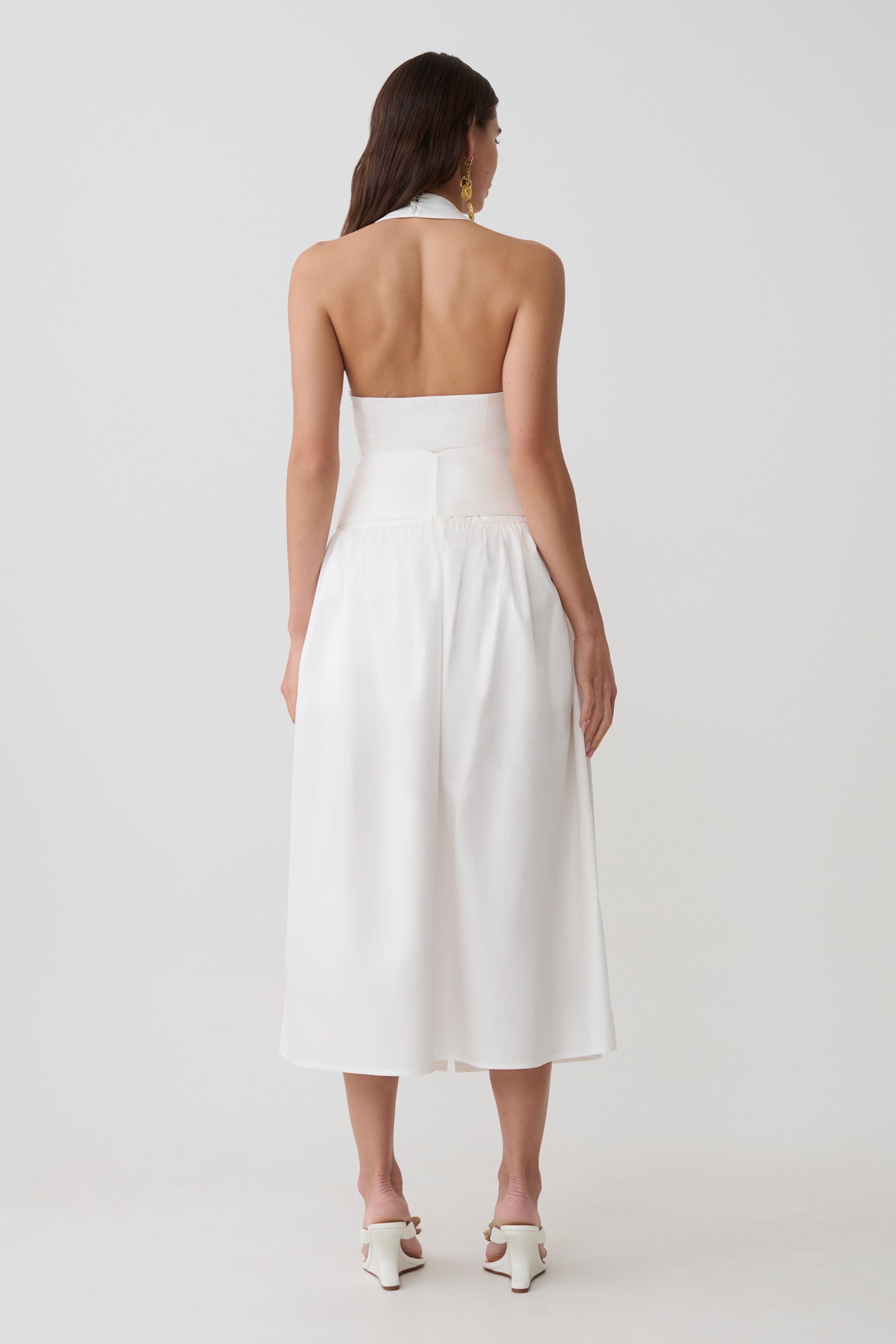 Alternative view of Emery Multi-Wear Cotton Midi Dress - White