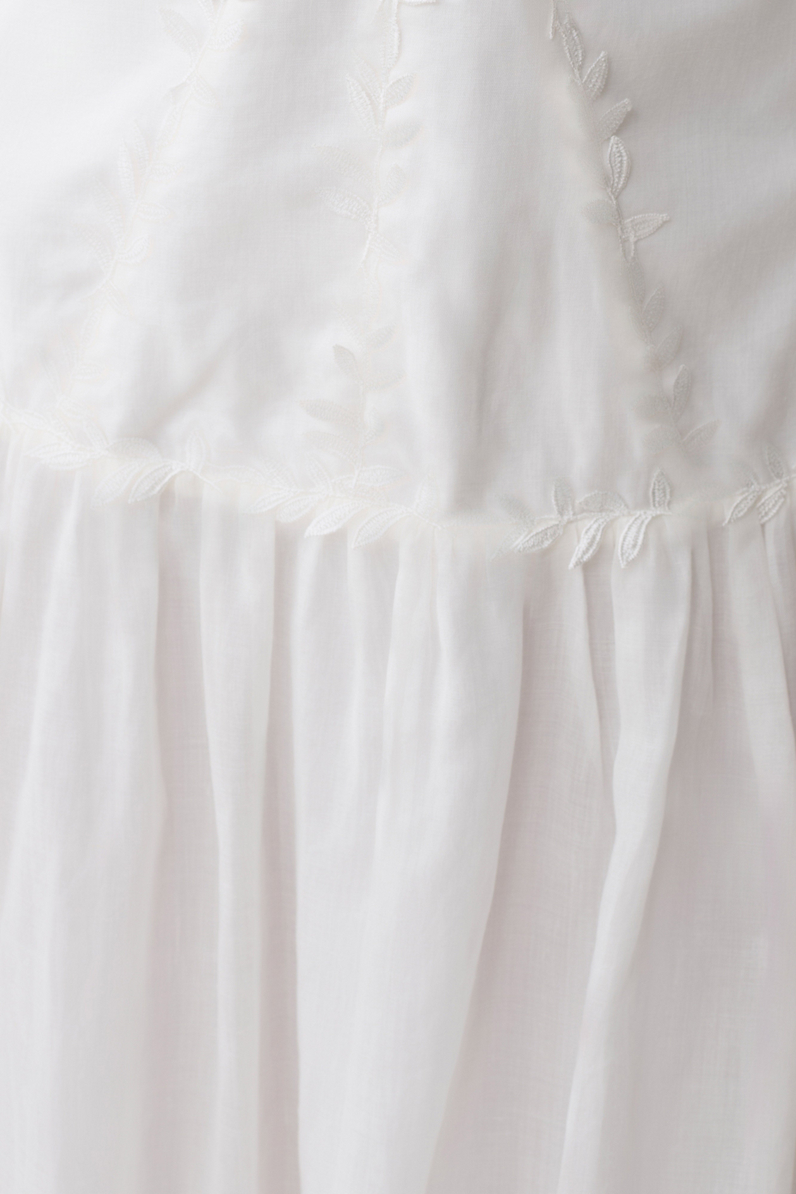 Fiona Linen Halter Maxi Dress - White - Image 6