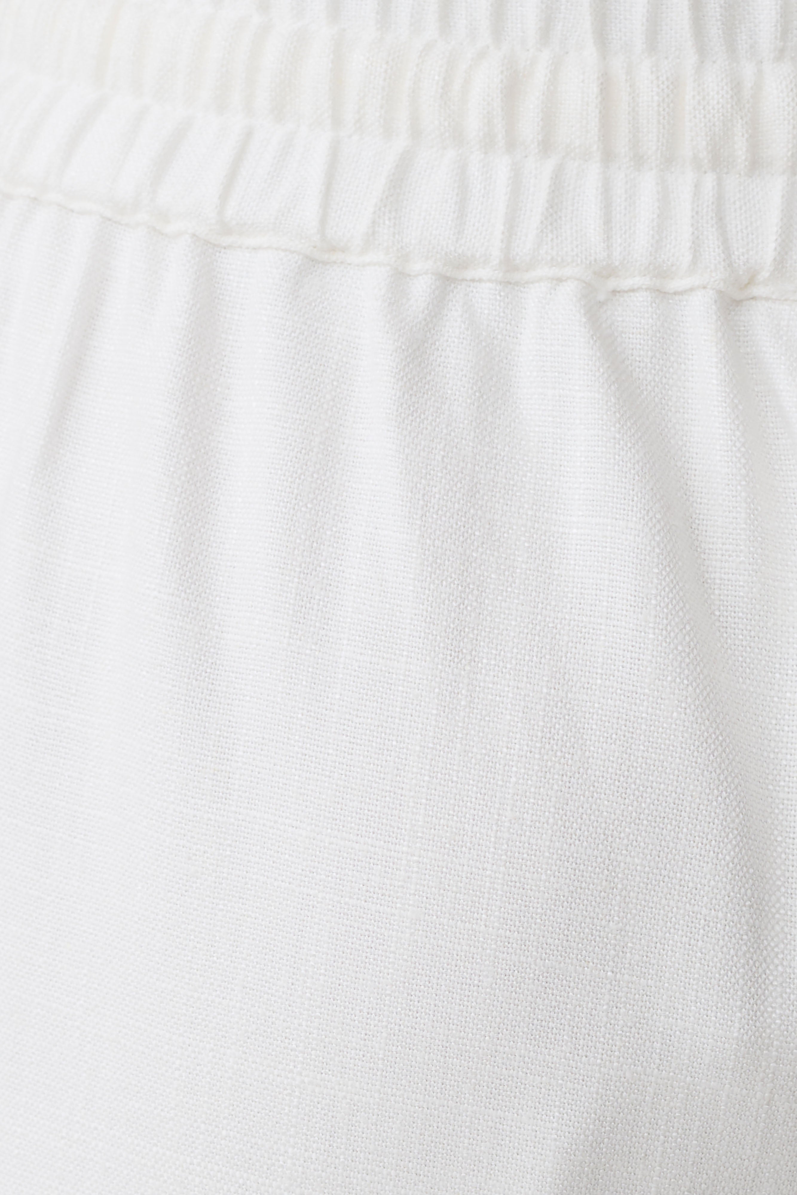 Selena Linen Straight Leg Pant - White - Image 8