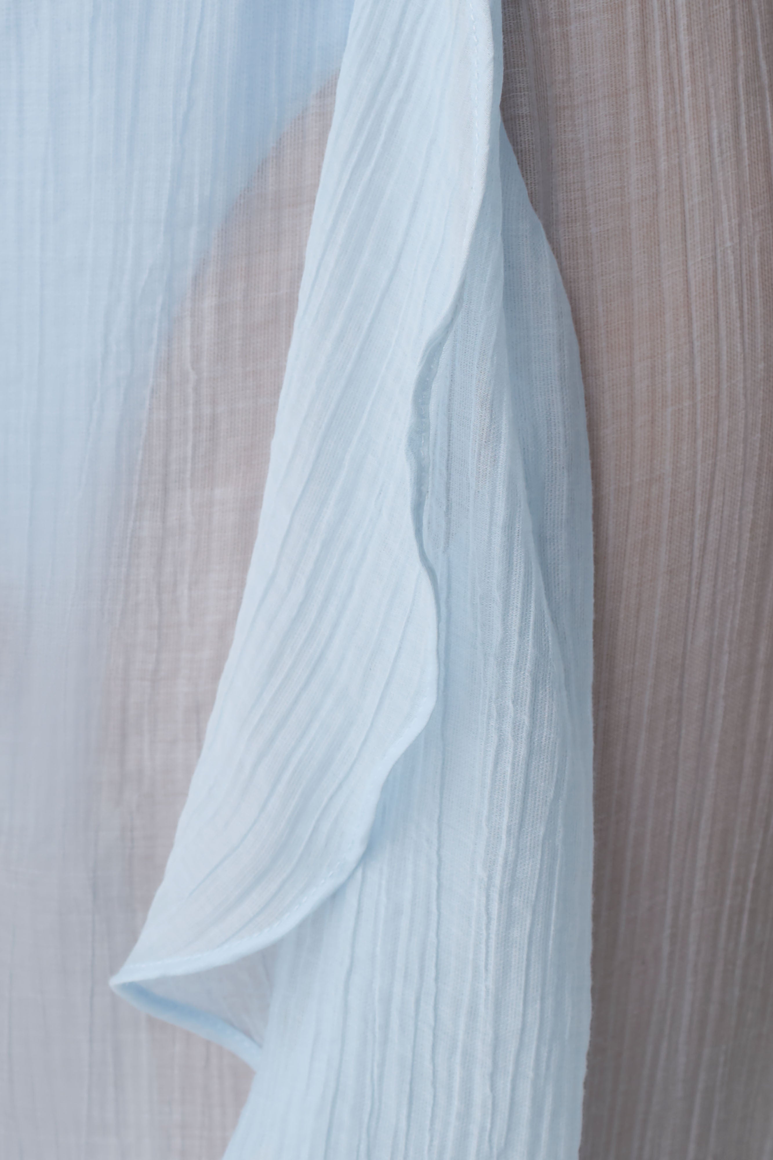 Kai Sheer Draped Ruffle Pant - Pale Blue - Image 10