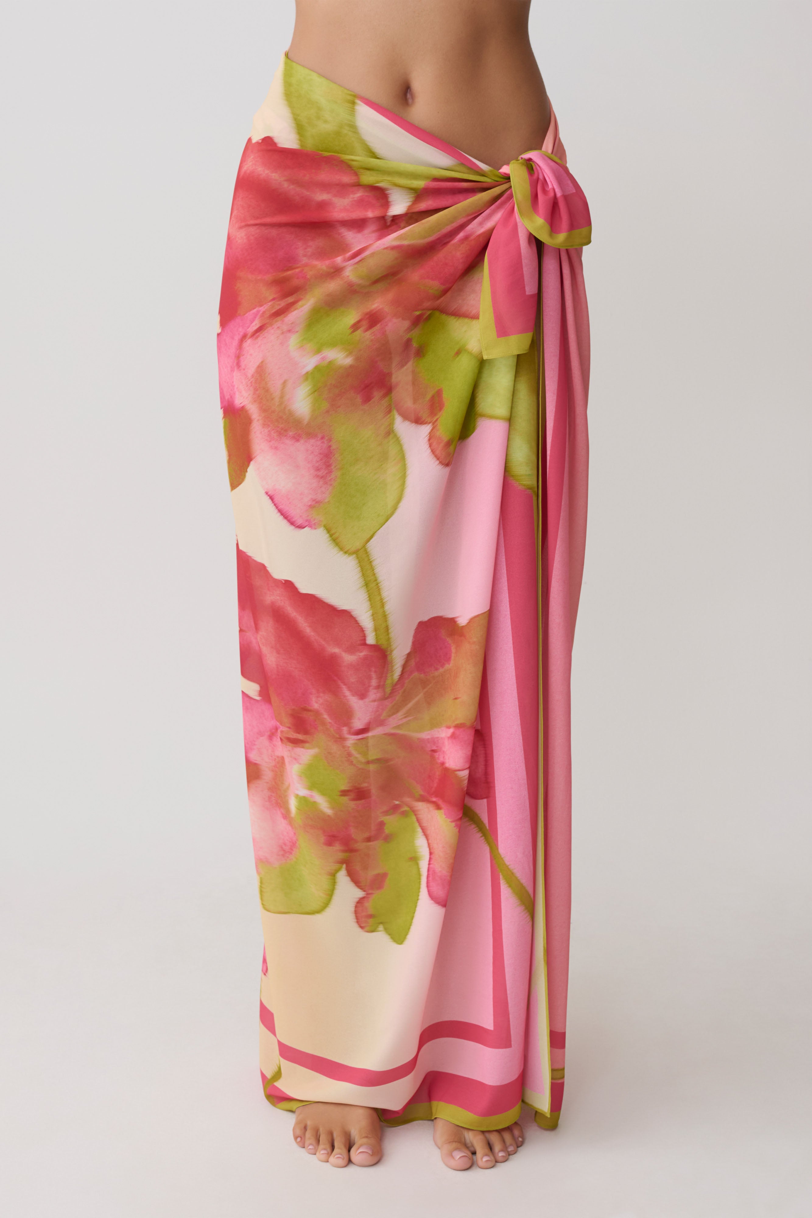 Nena Printed Sarong - Camillea Flower Print - Image 10