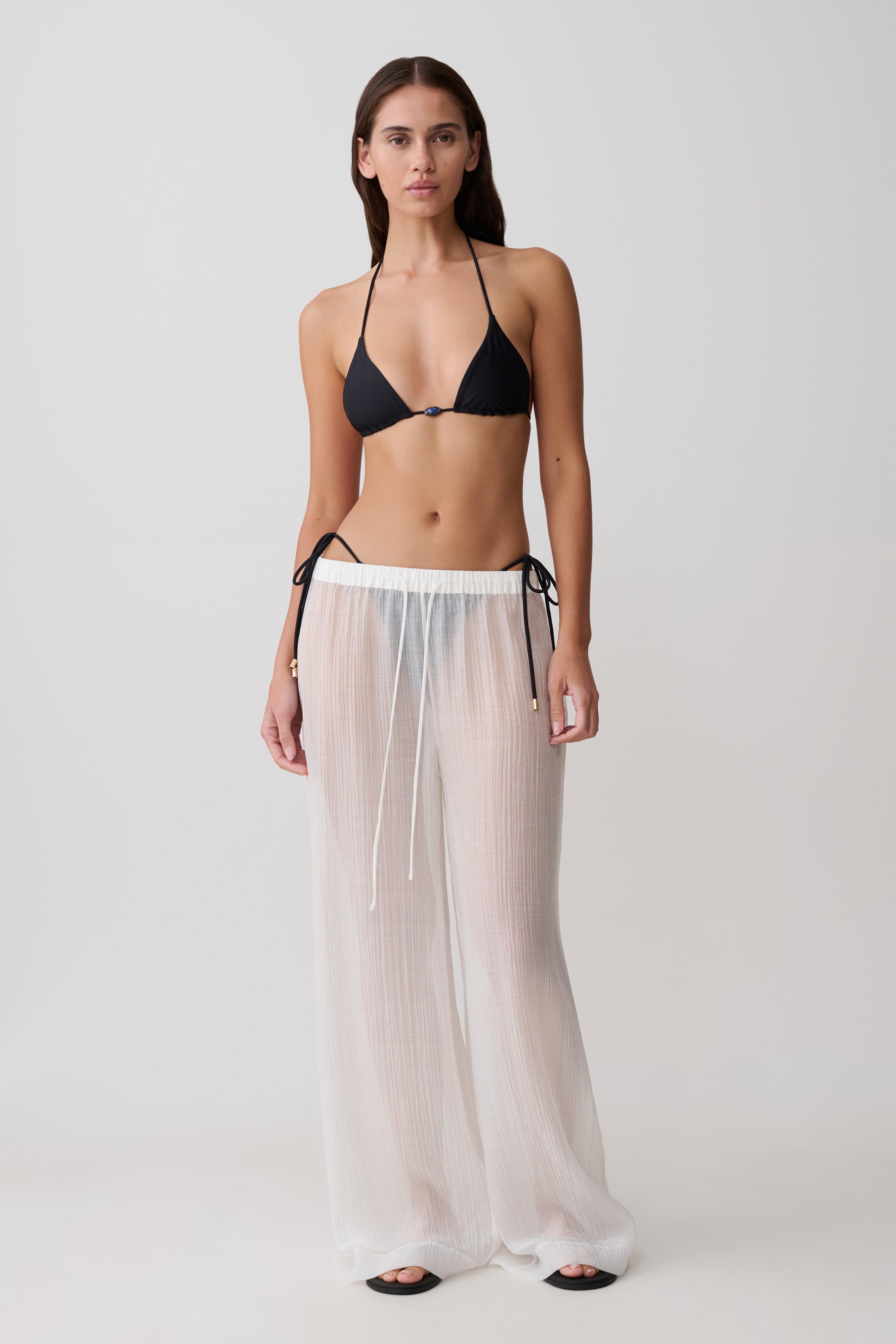 Blossom Classic Triangle Bikini Top - Black - Image 11