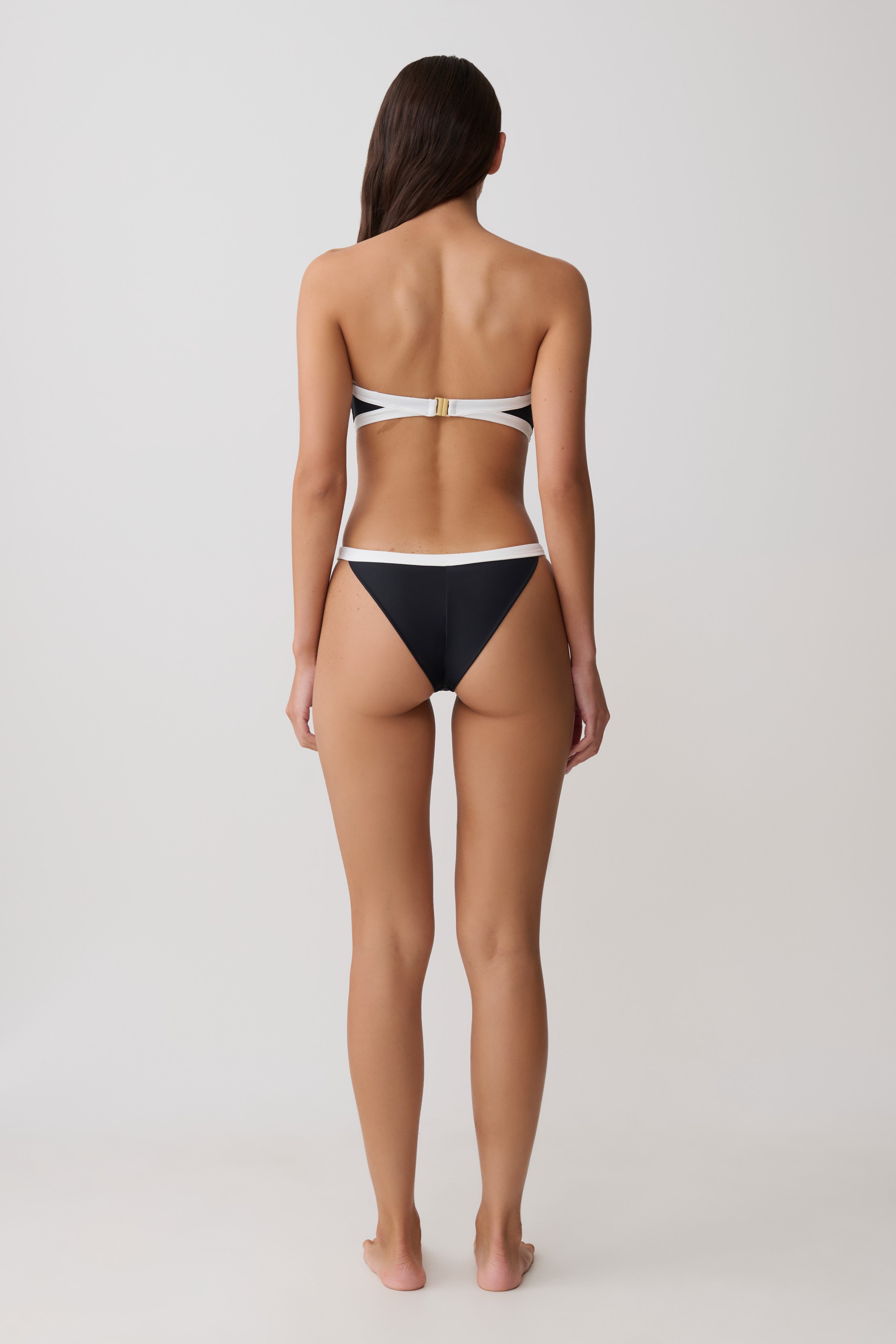 Briar Strapless Bikini Top - Black/White - Image 9