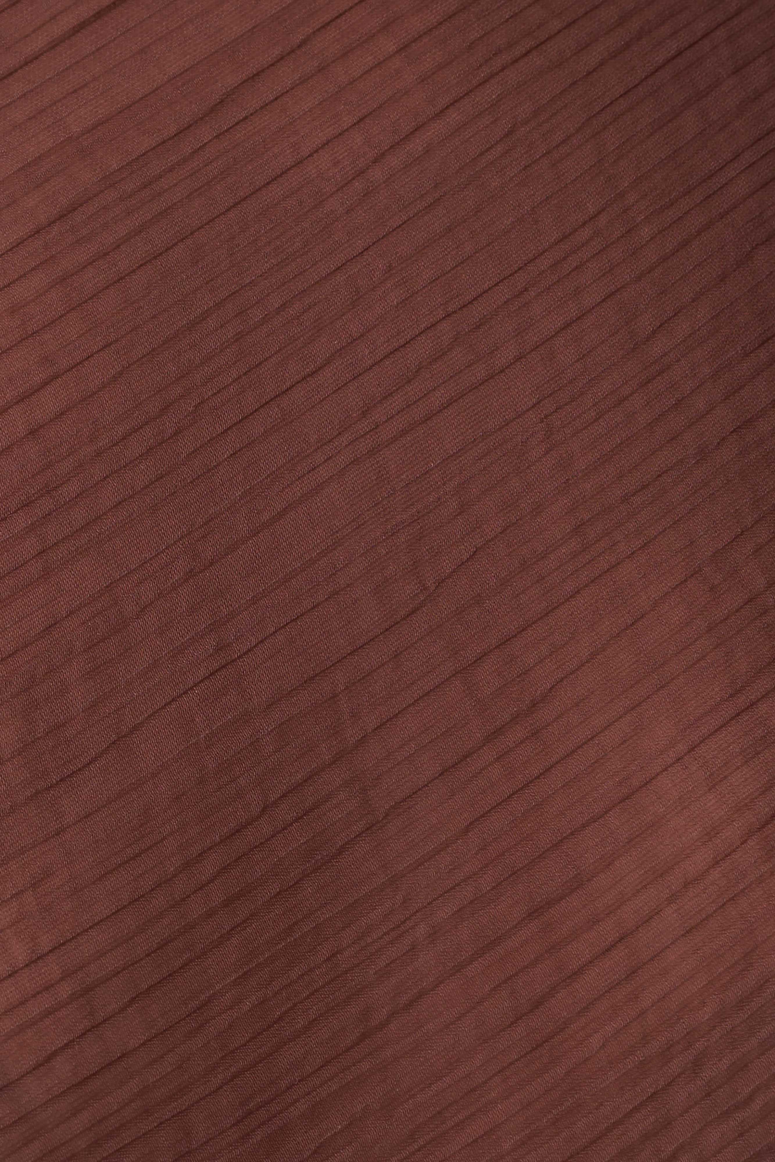 Leilani Sheer Draped Asymmetric Top - Chocolate - Image 6