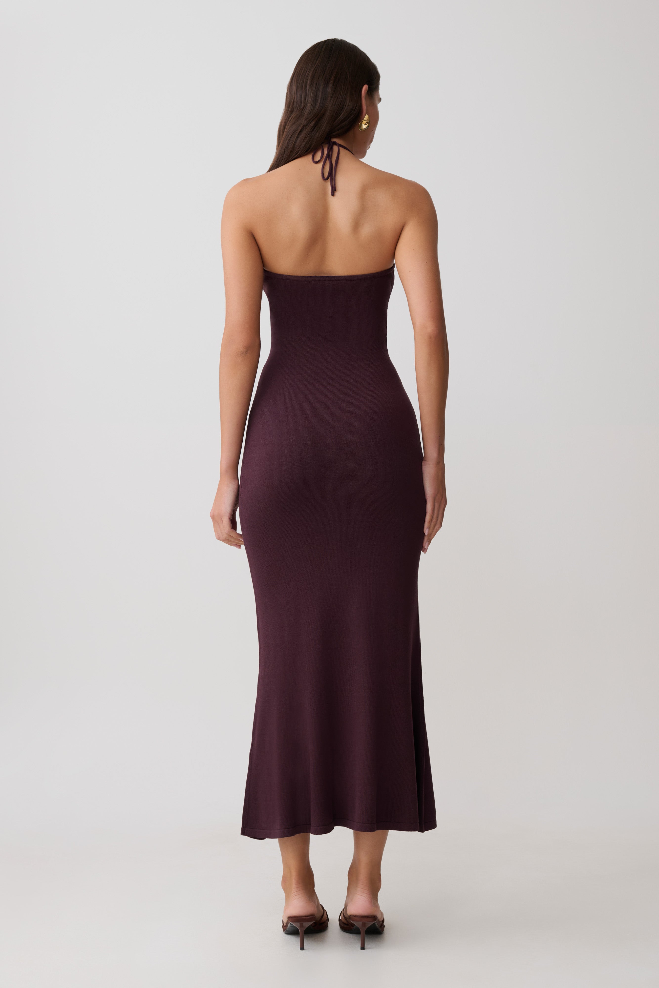 Dimitri Knit Midi Dress - Chocolate - Image 2