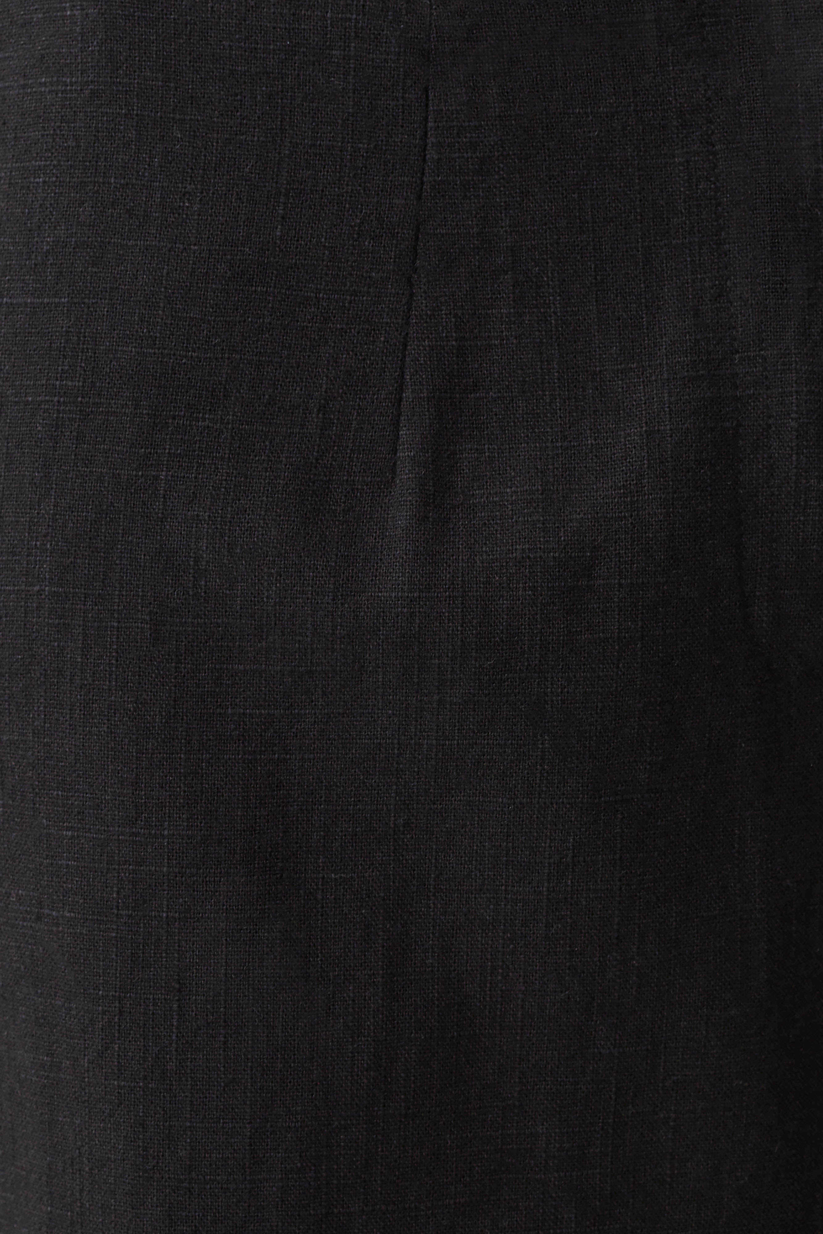 Brielle Straight Leg Linen Pant - Black - Image 6
