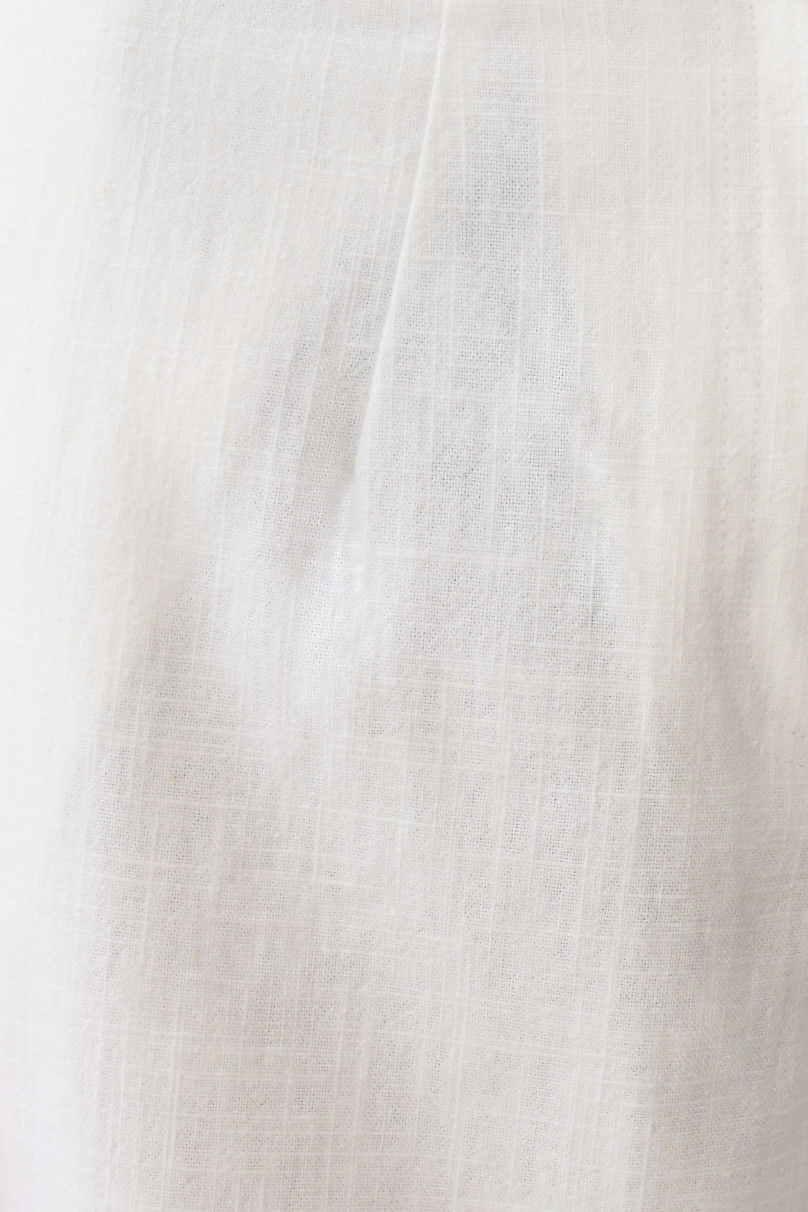 Brielle Straight Leg Linen Pant - White - Image 9