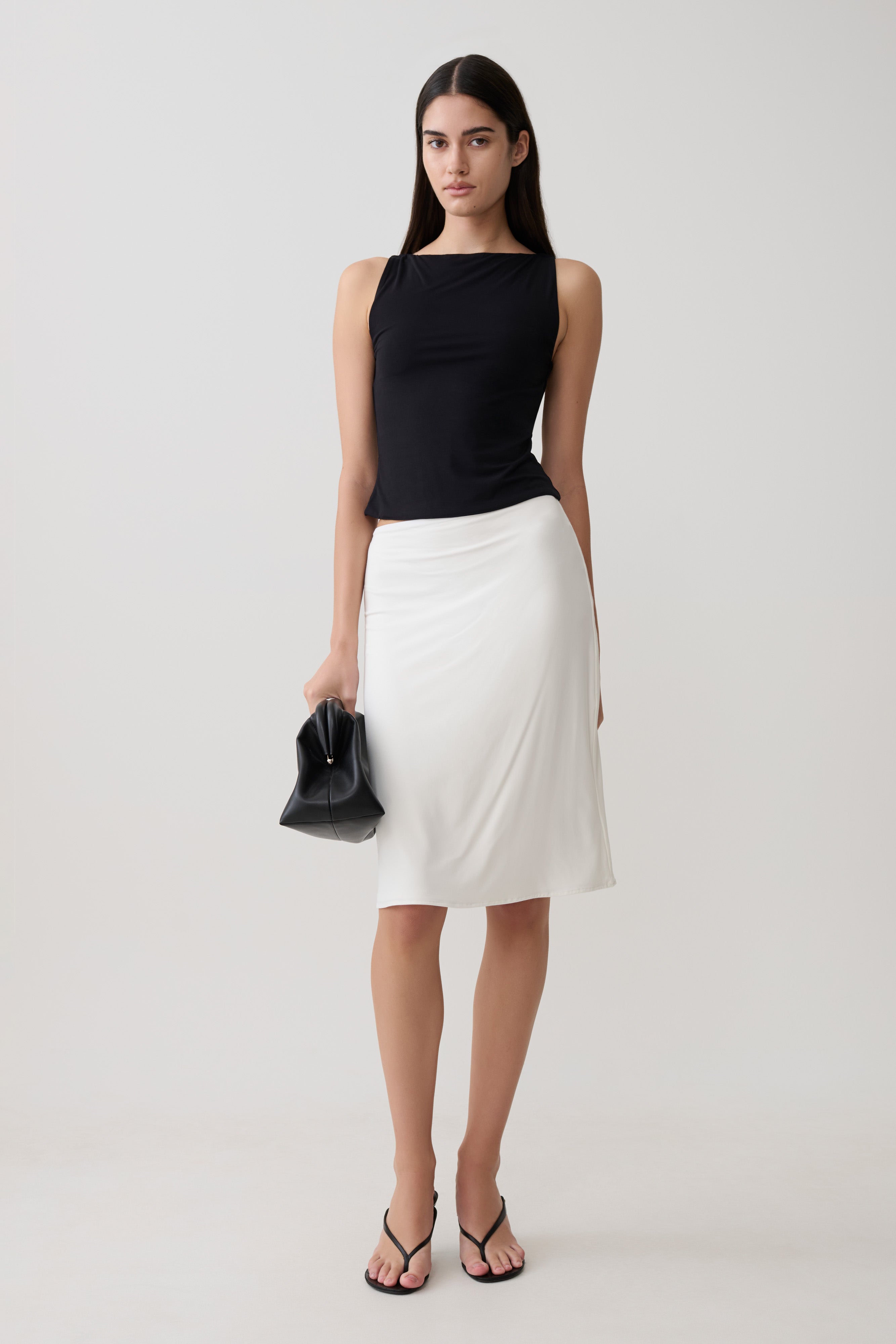 Nicolette Sleeveless Tank Top - Black - Image 6