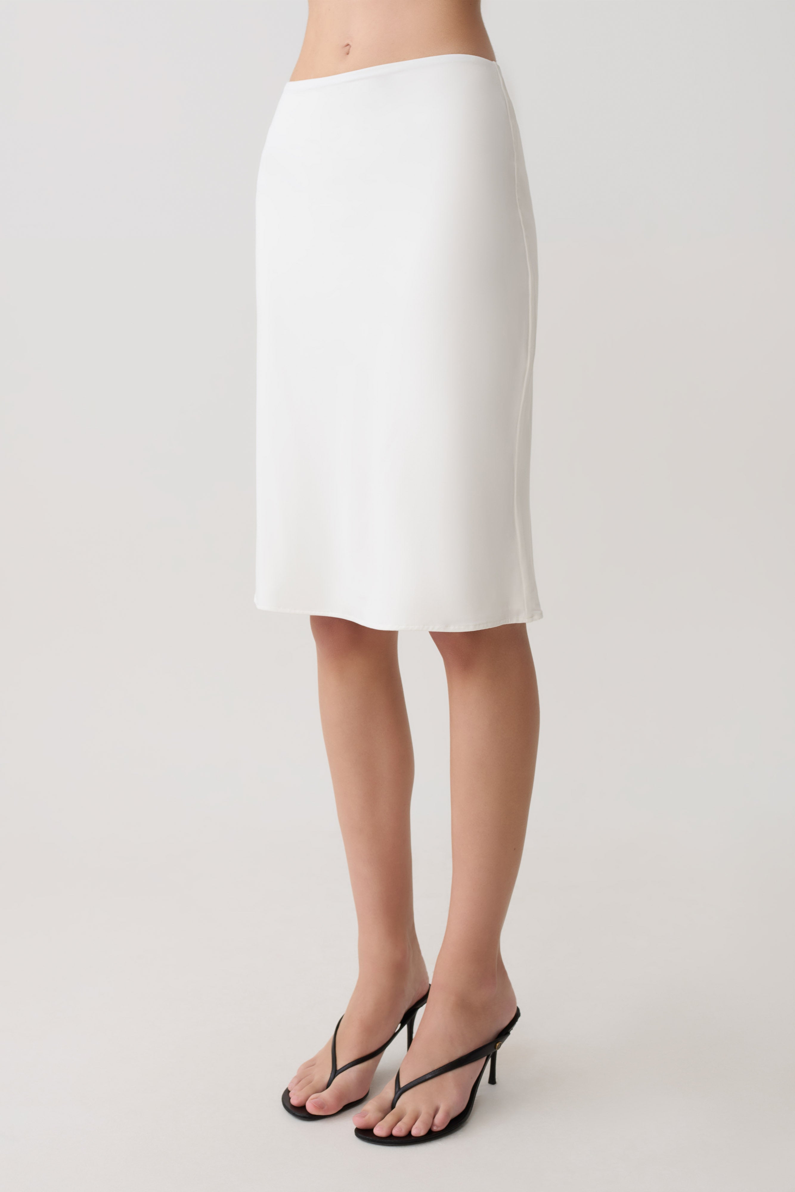 Greer Knee Length Skirt - White - Image 6