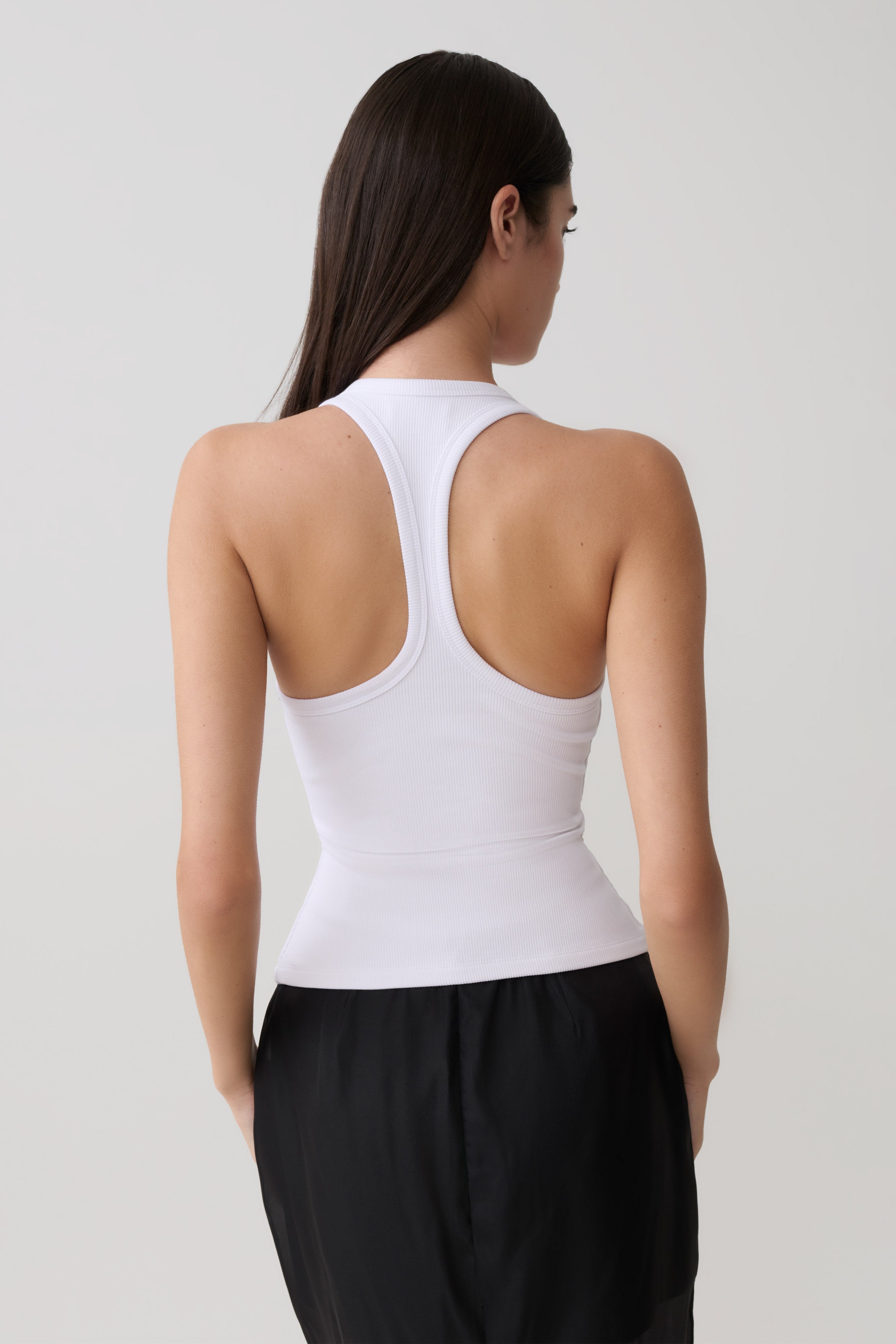 Alternative view of Actress Ribbed Tank - White