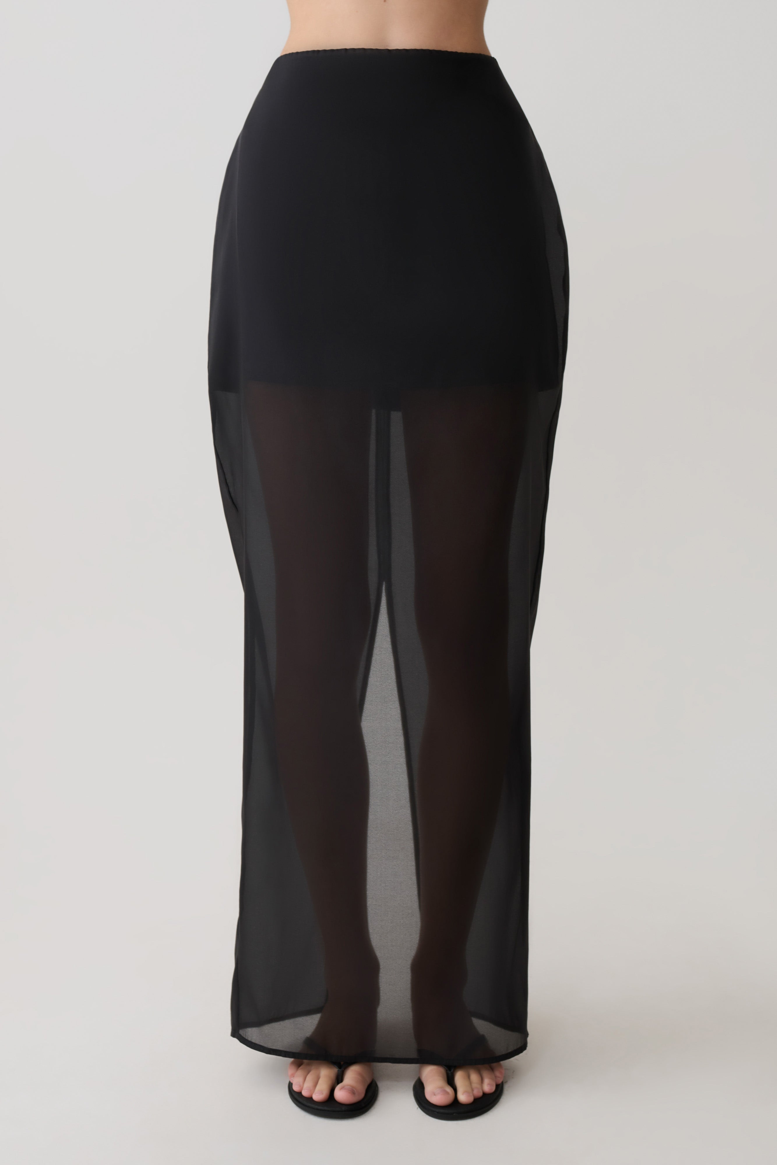 Ximena Organza Maxi Skirt - Black - Image 6