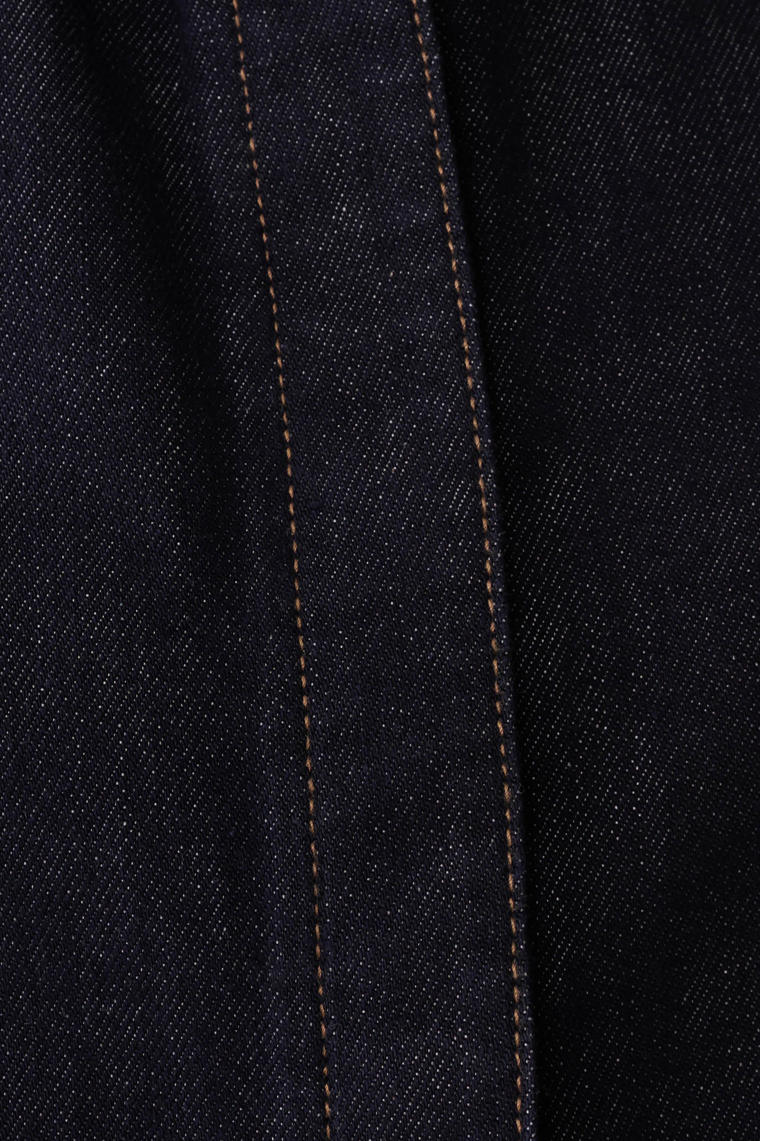 Jeremy Collared Denim Longline Top - Washed Indigo Blue - Image 7