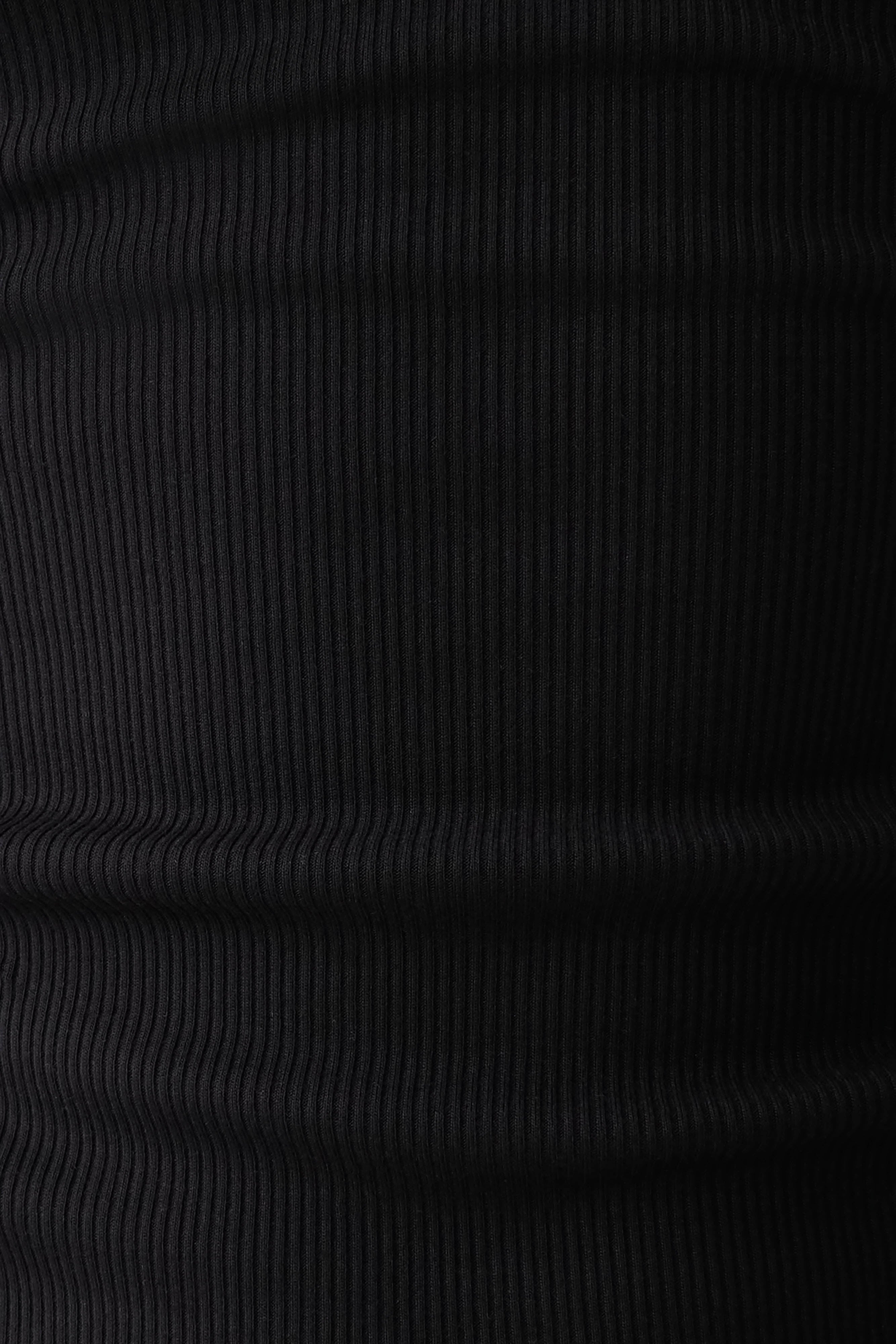 Actress Ribbed Tank - Black - Image 6