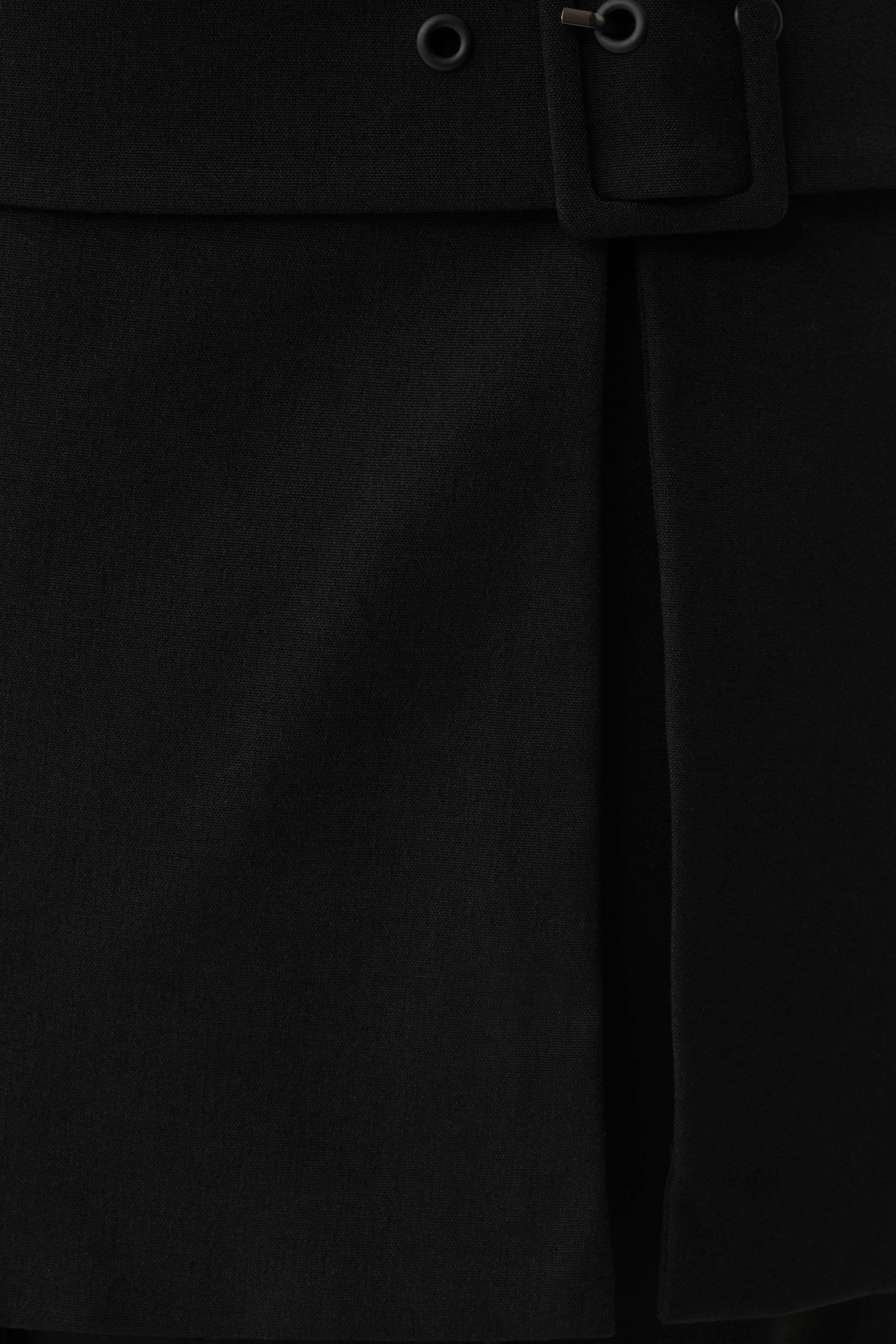 Daisy Wrap Skirt Straight Leg Pants - Black - Image 9