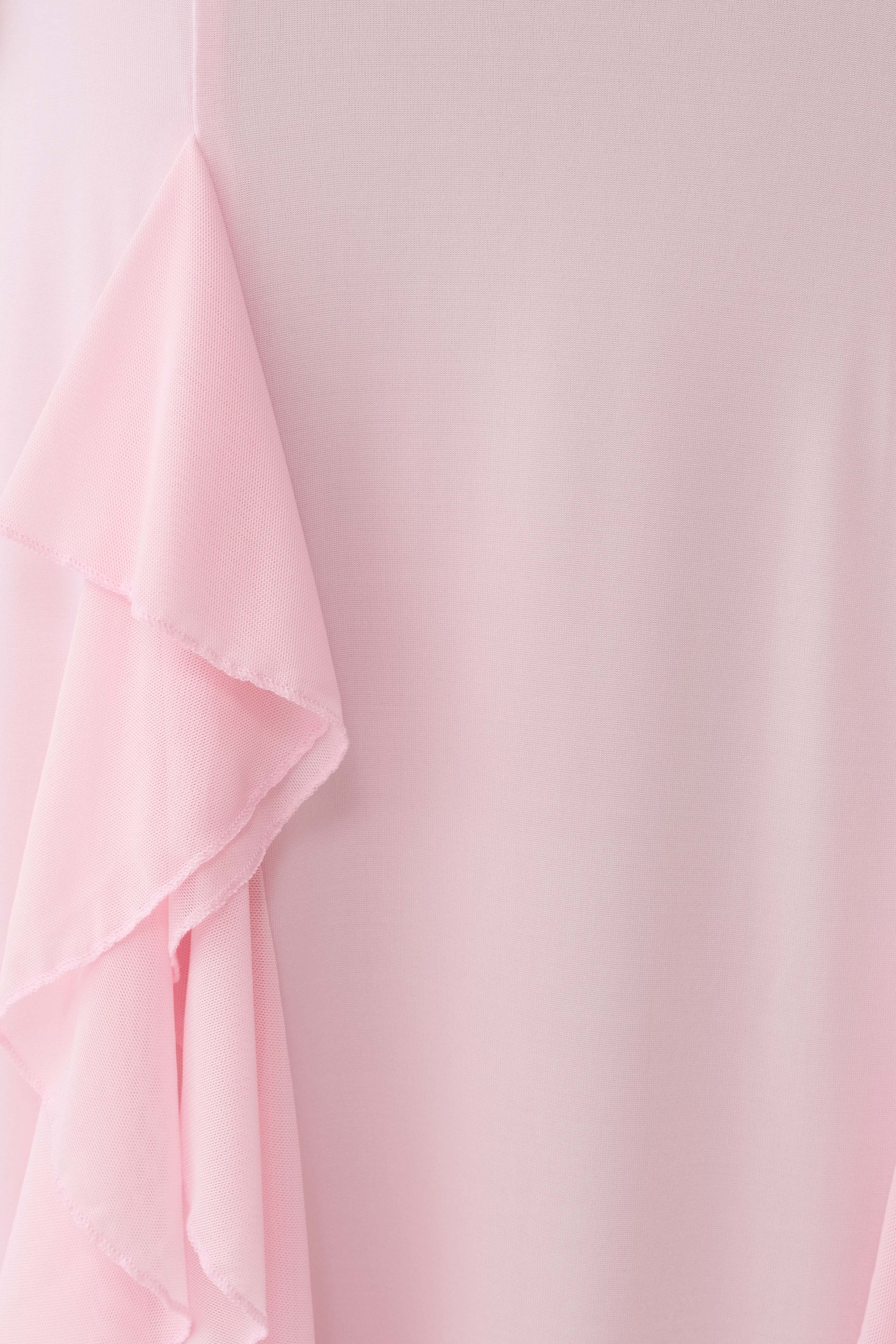 Etta Ruffle Slinky Maxi Dress - Pale Pink - Image 7