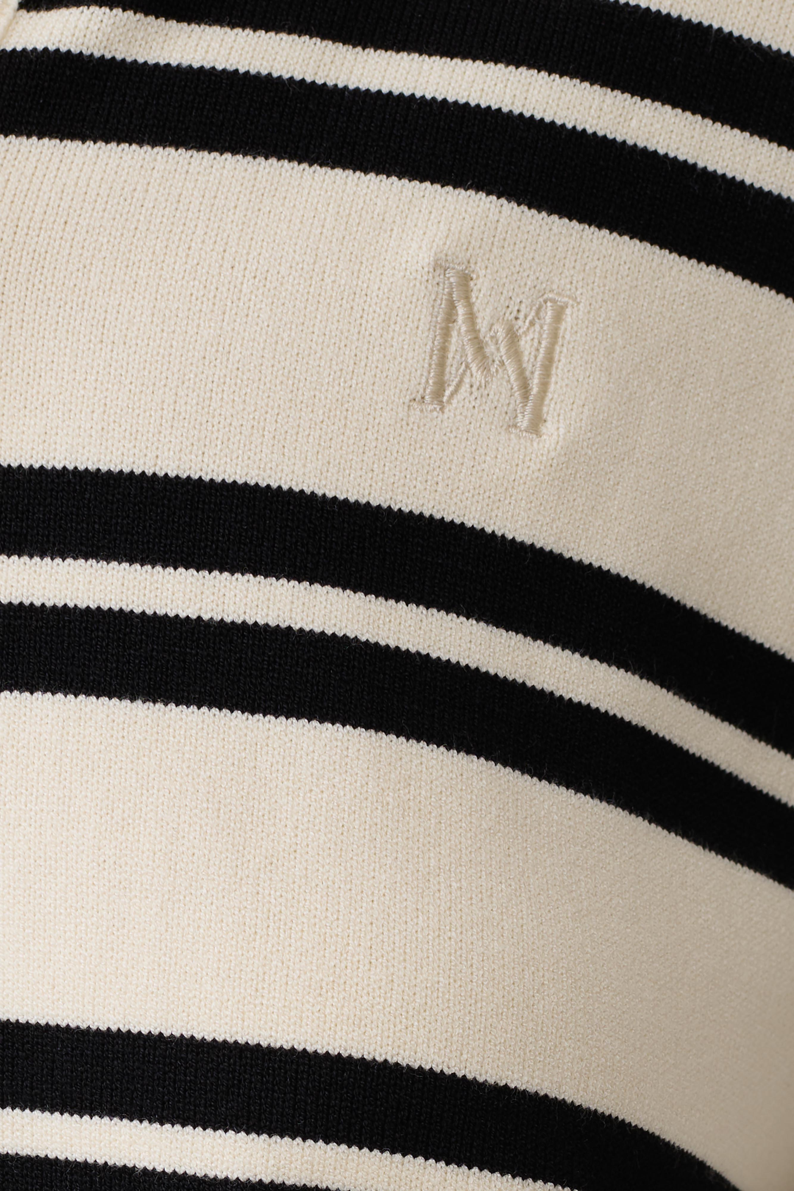 Philly Stripe Long Sleeve Knit Jumper - Ivory/Black - Image 9