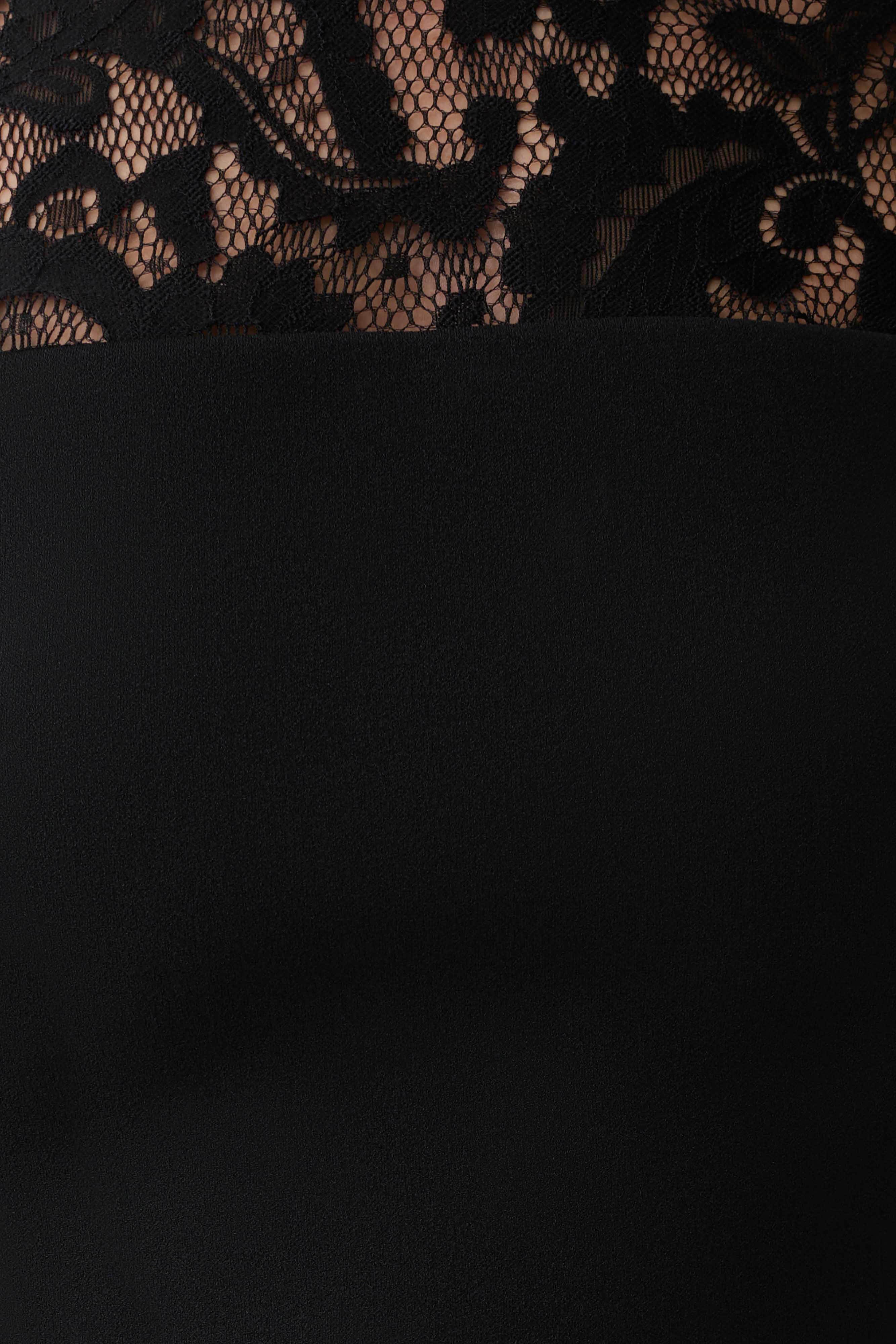 Aurelie Long Sleeve Lace Mini Dress - Black - Image 6