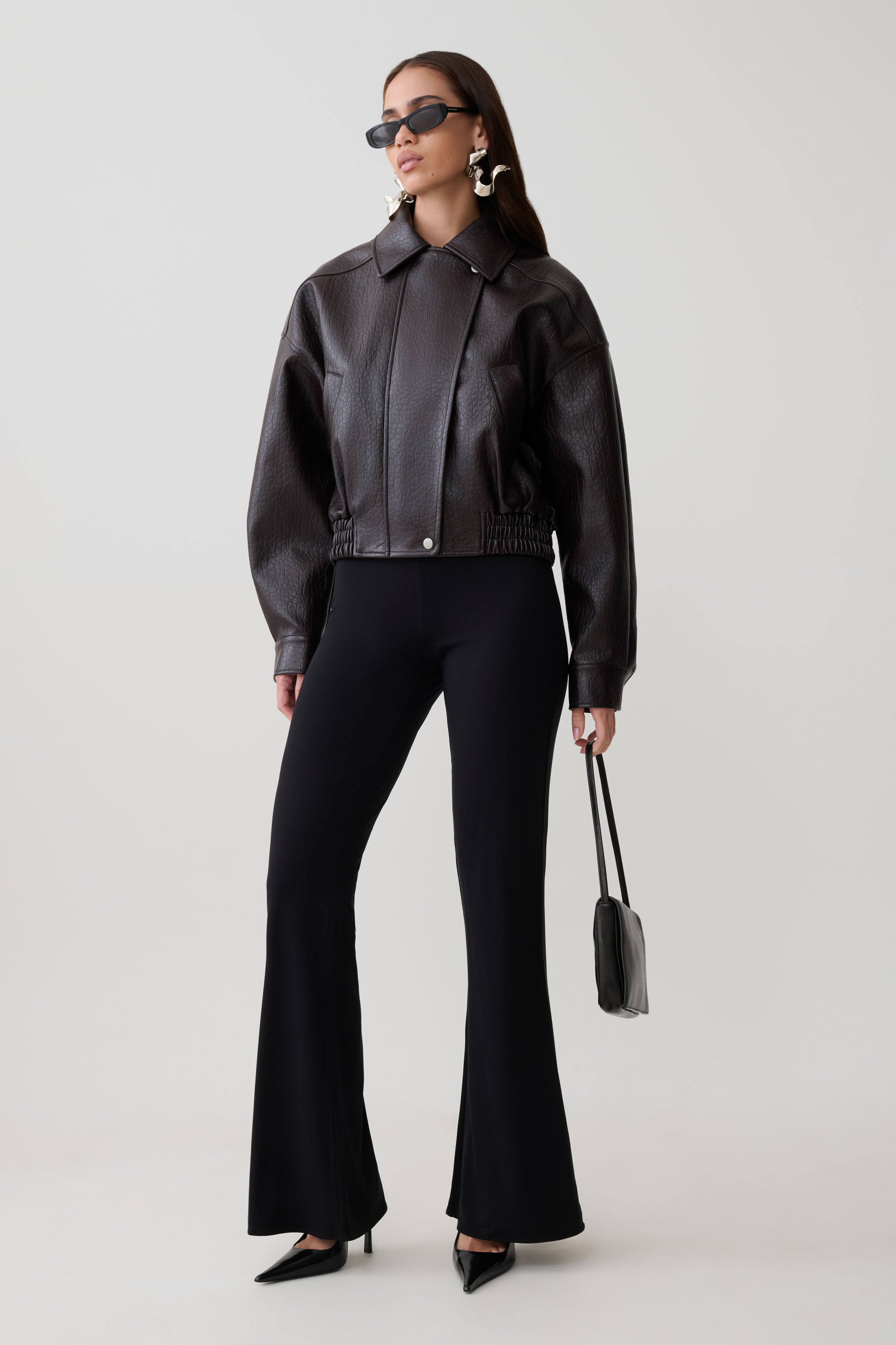 Jemma Flare Leg Pants - Black - Image 6