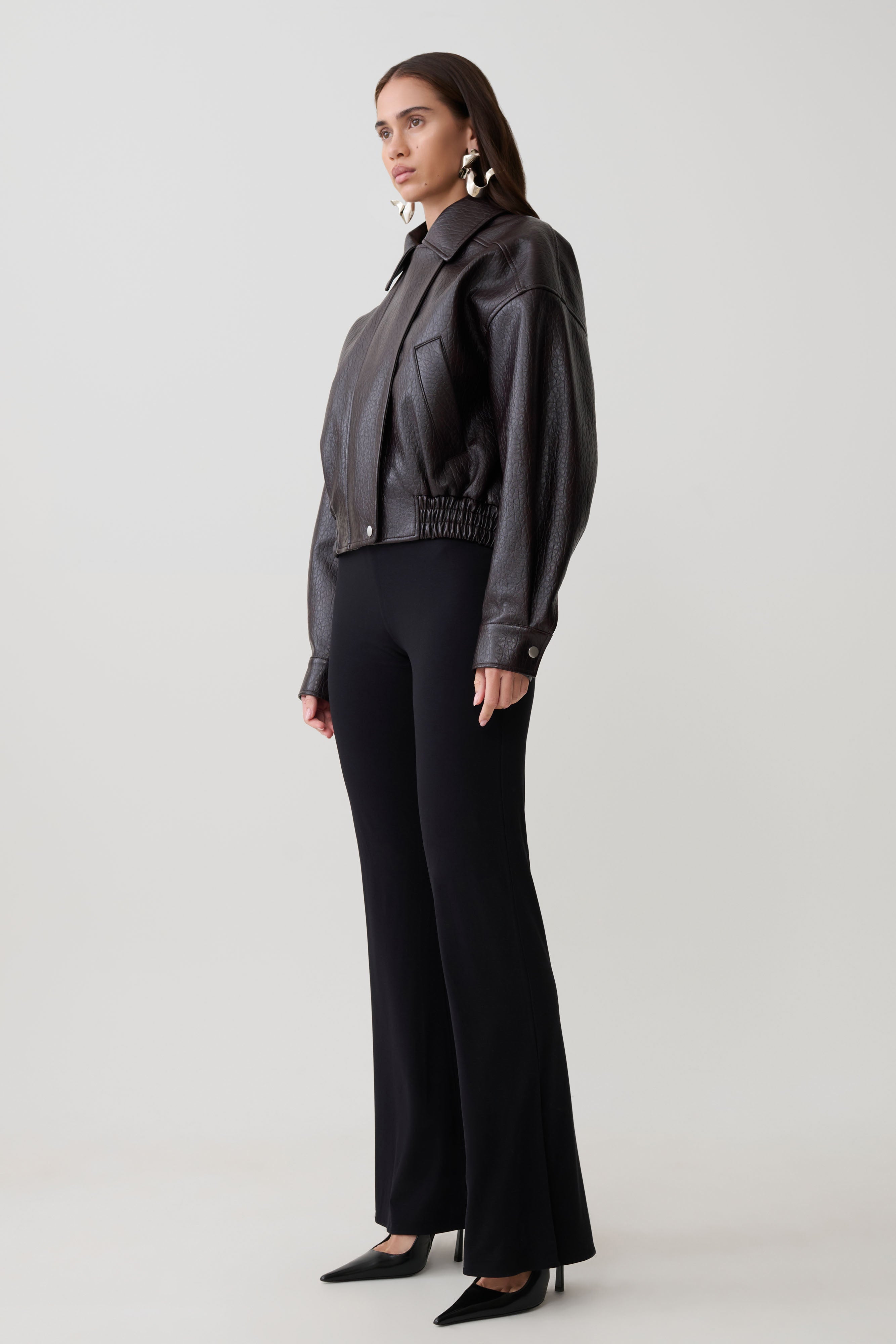 Jemma Flare Leg Pants - Black - Image 4