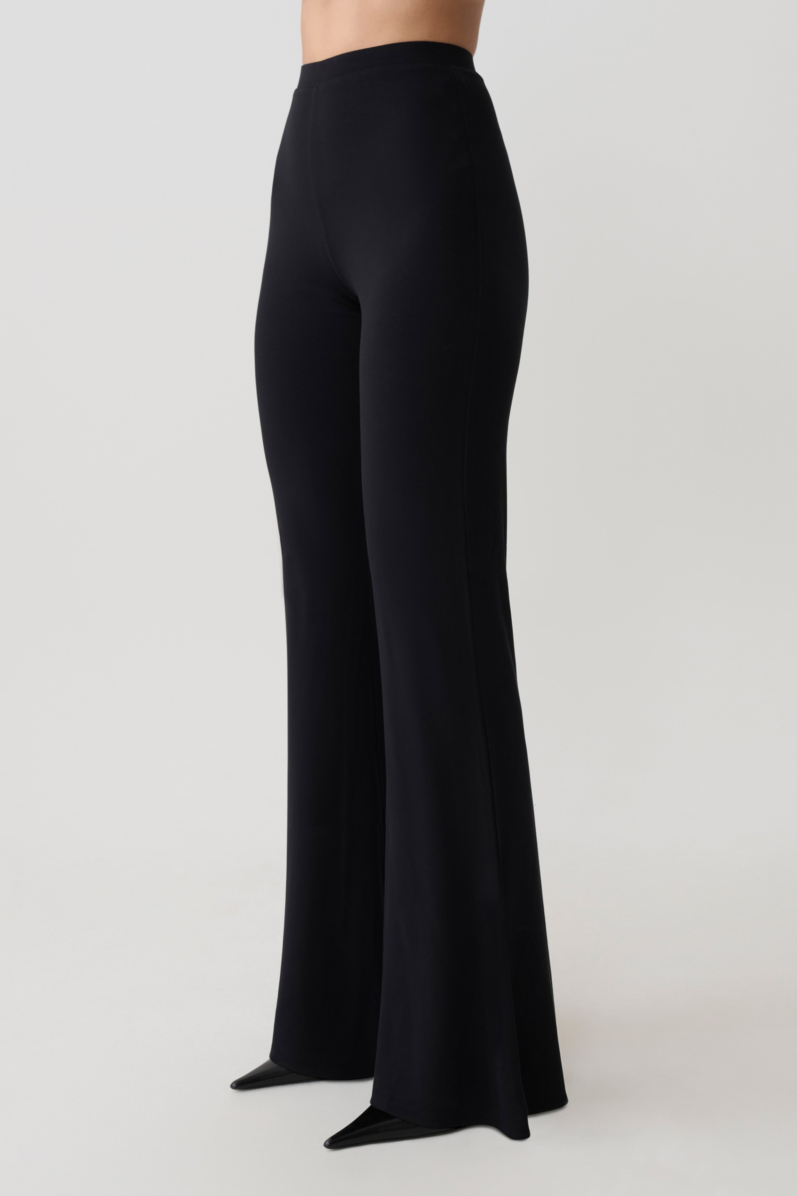 Jemma Flare Leg Pants - Black - Image 3
