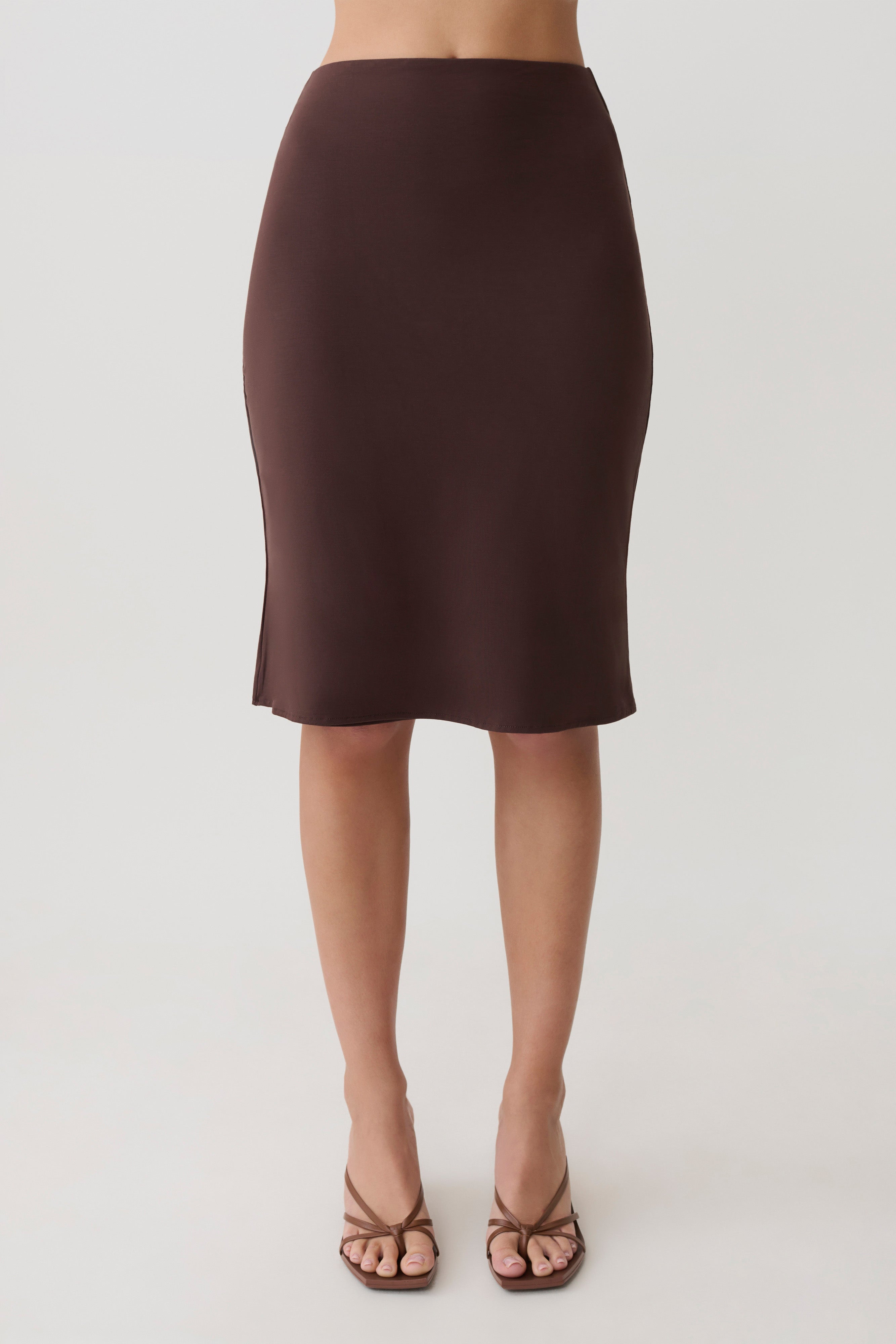 Greer Knee Length Skirt - Espresso - Image 8