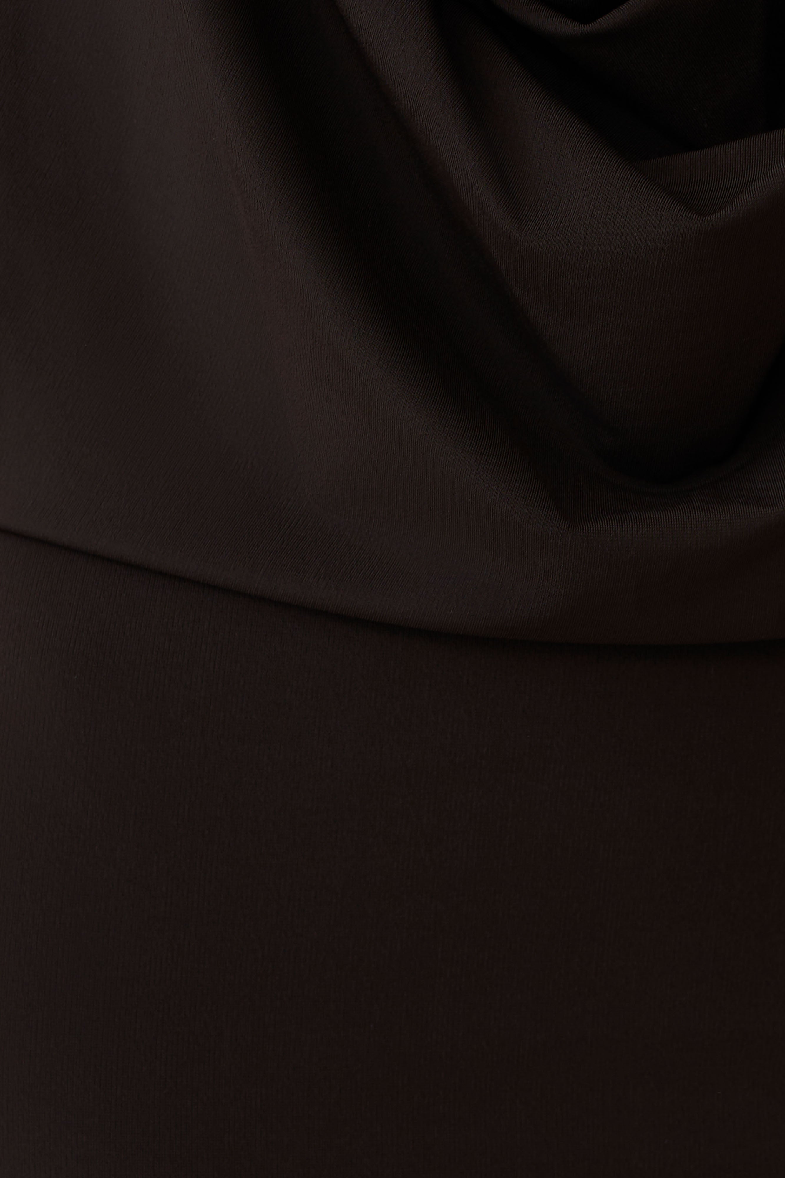 Soleia Cowl Drape Shirt Dress - Bitter Chocolate - Image 6