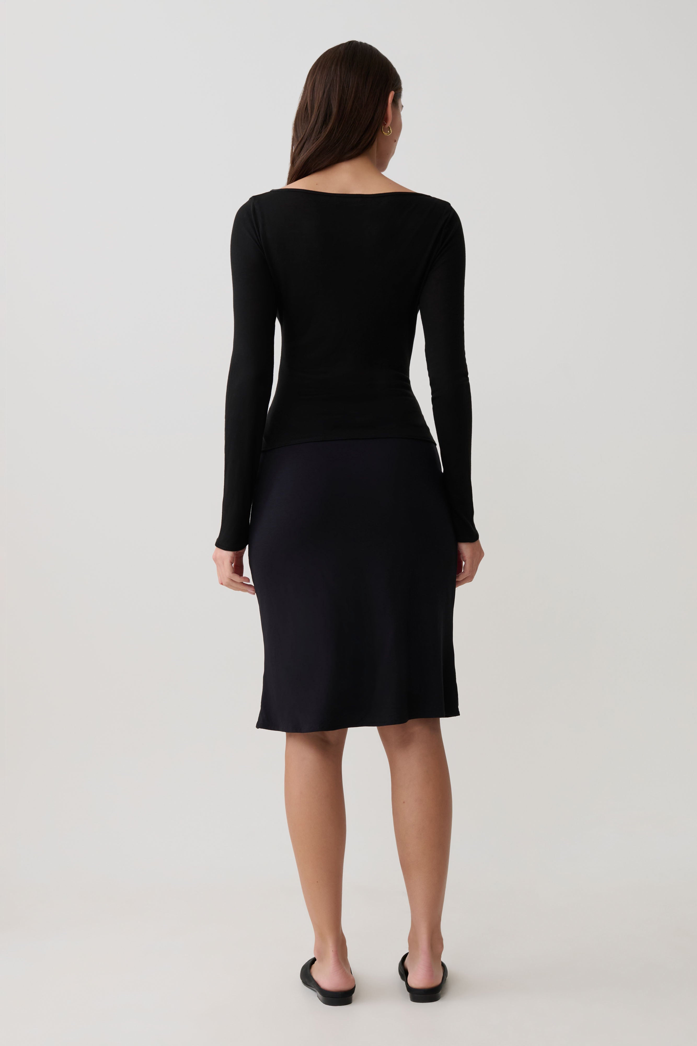 Coraline Long Sleeve Sheer Top - Black - Image 5