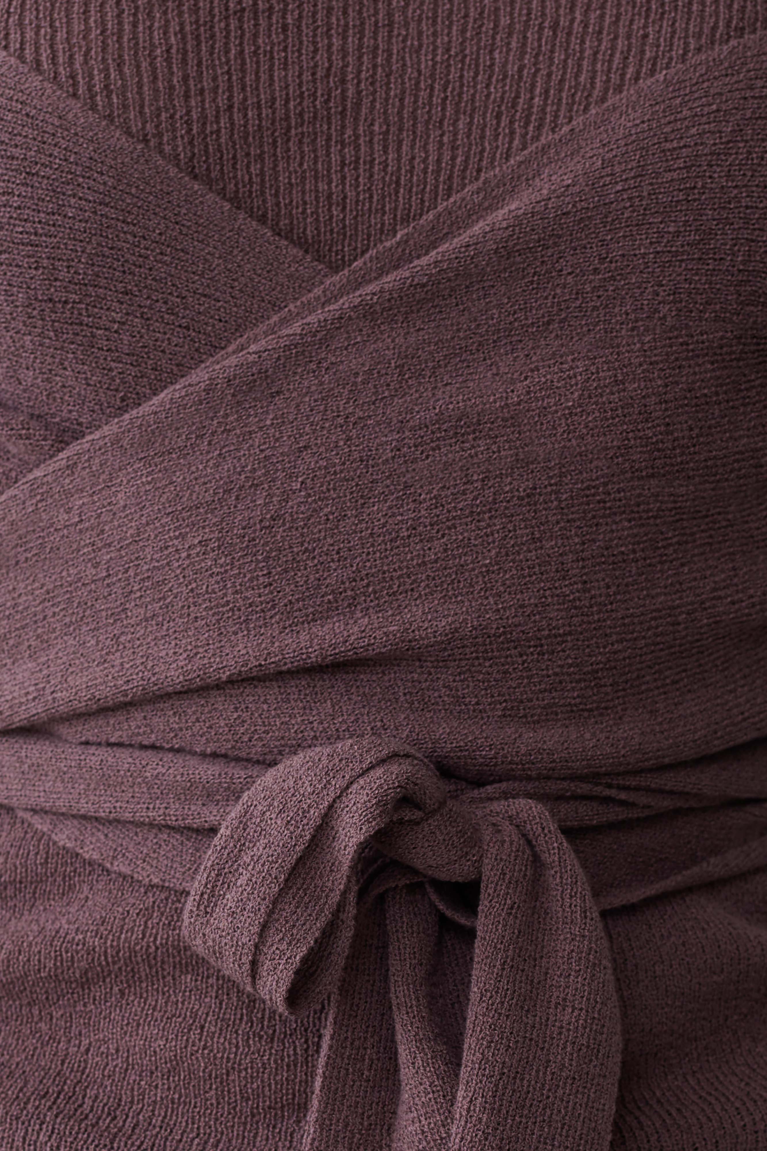 Lawson Wrap Knit Long Sleeve Top - Peppercorn - Image 7