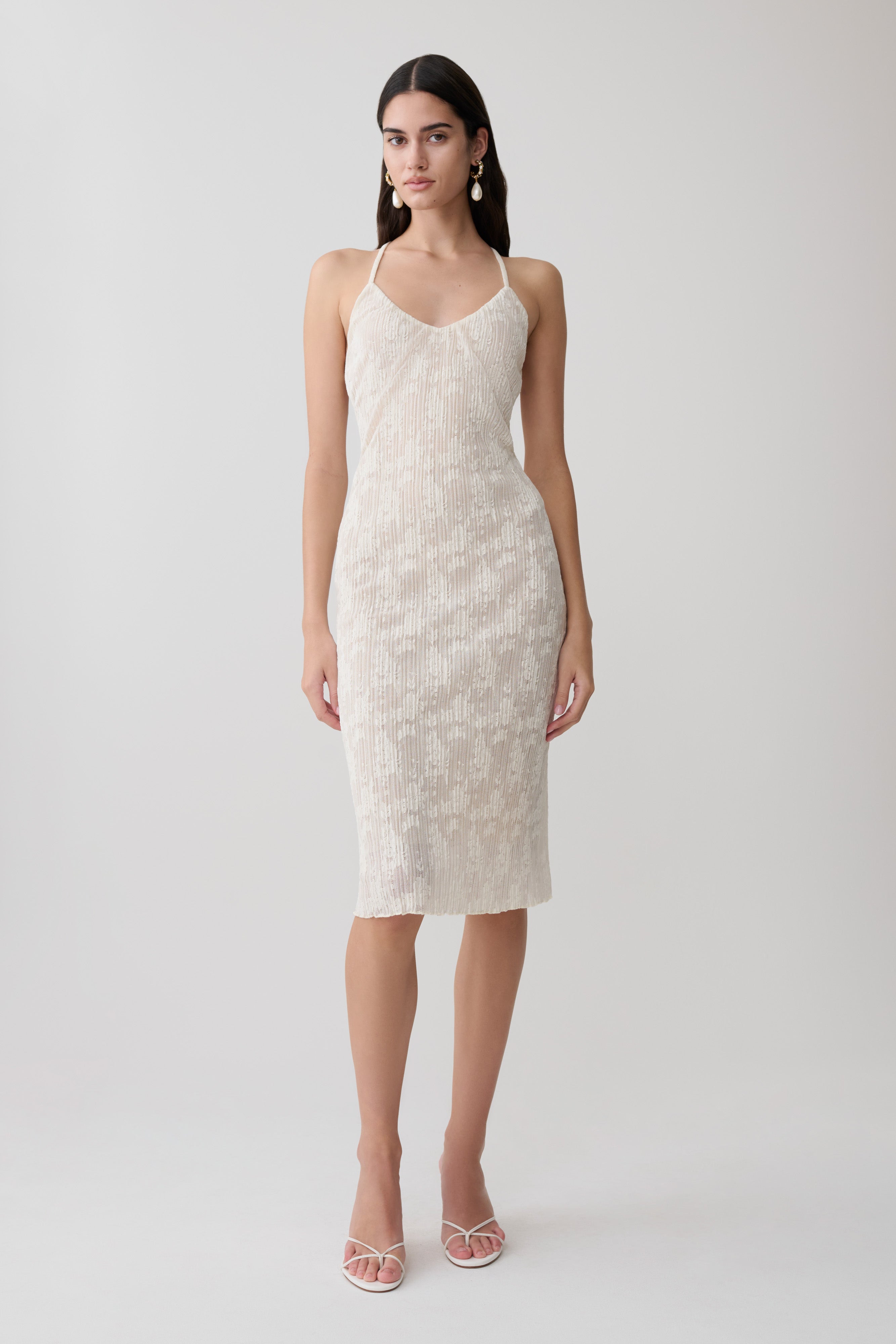 Ambrose Lace Midi Dress - Ivory - Image 5