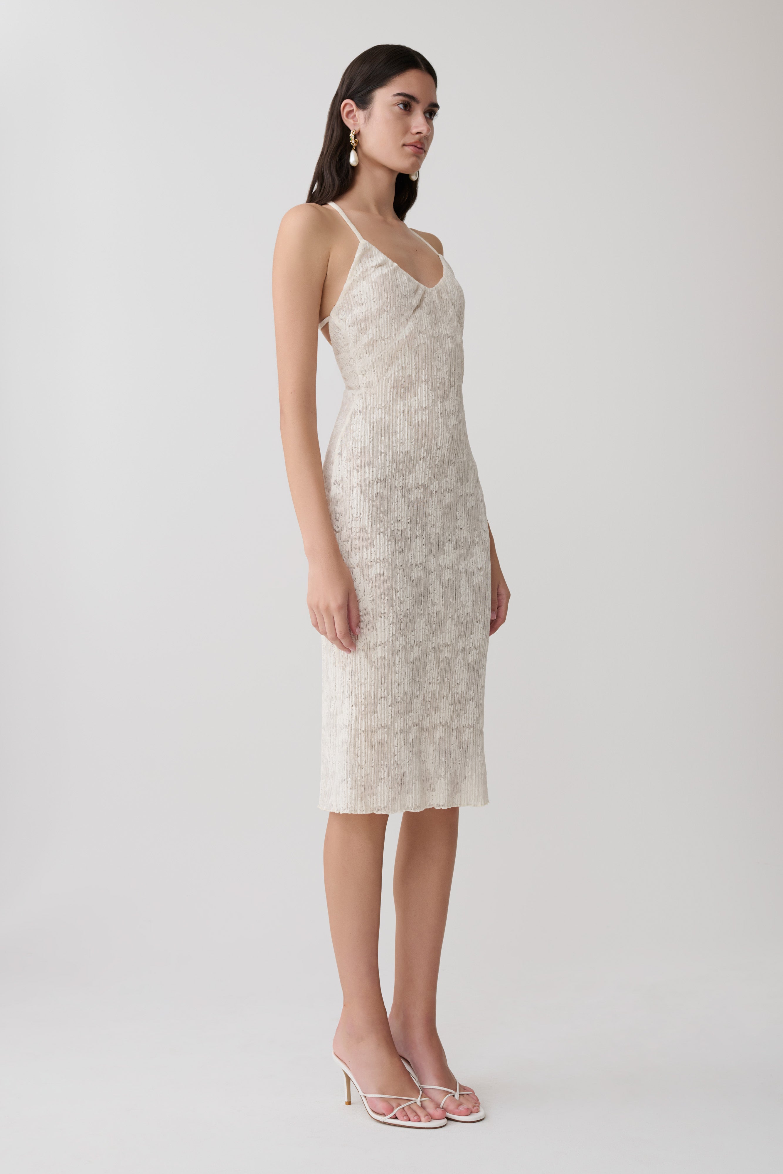 Ambrose Lace Midi Dress - Ivory - Image 3