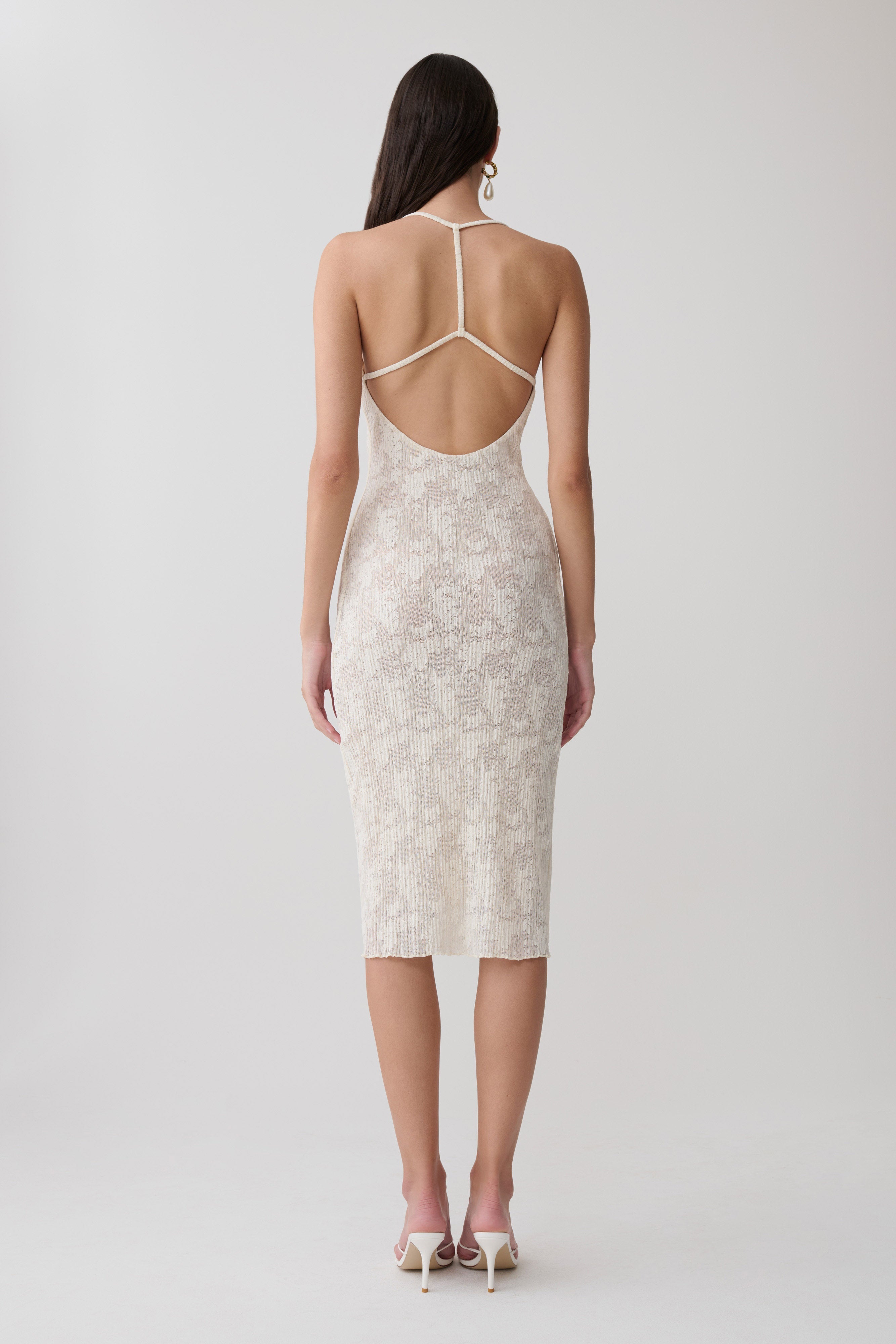 Ambrose Lace Midi Dress - Ivory - Image 4