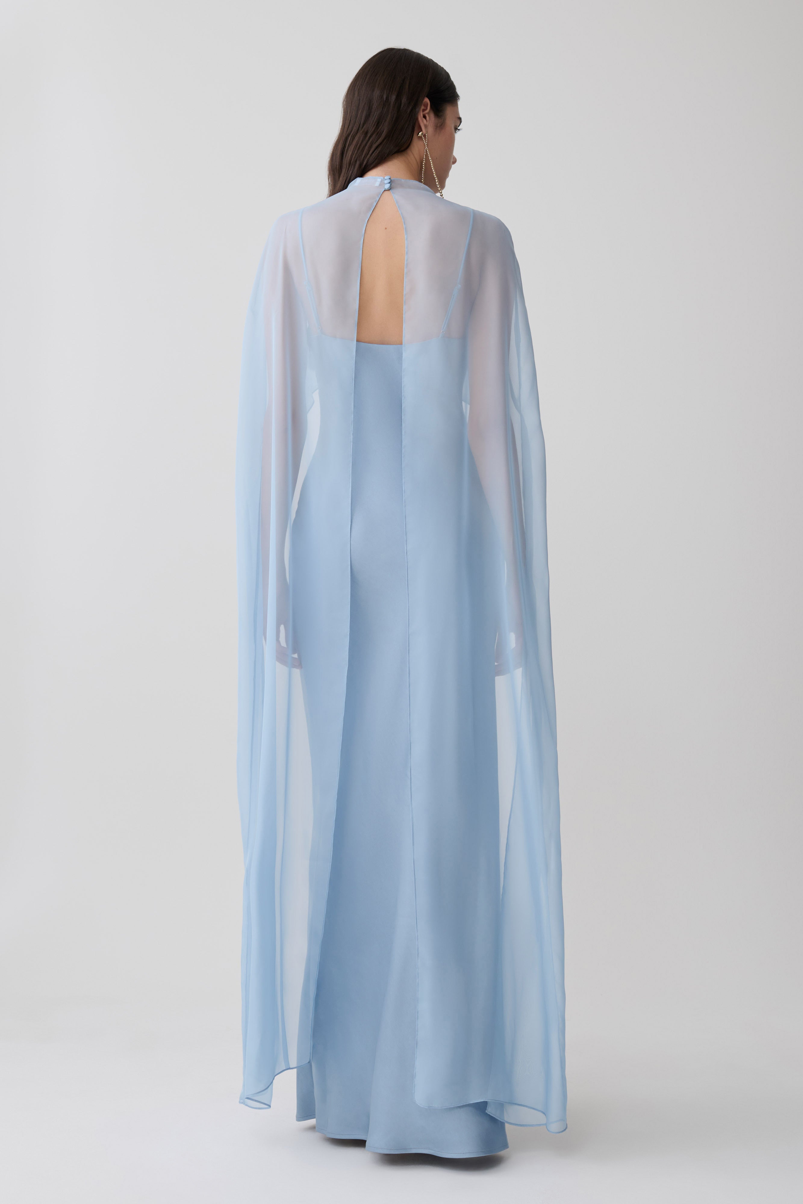 Alternative view of Martinne Chiffon Overlay Maxi Dress - Arctic Blue