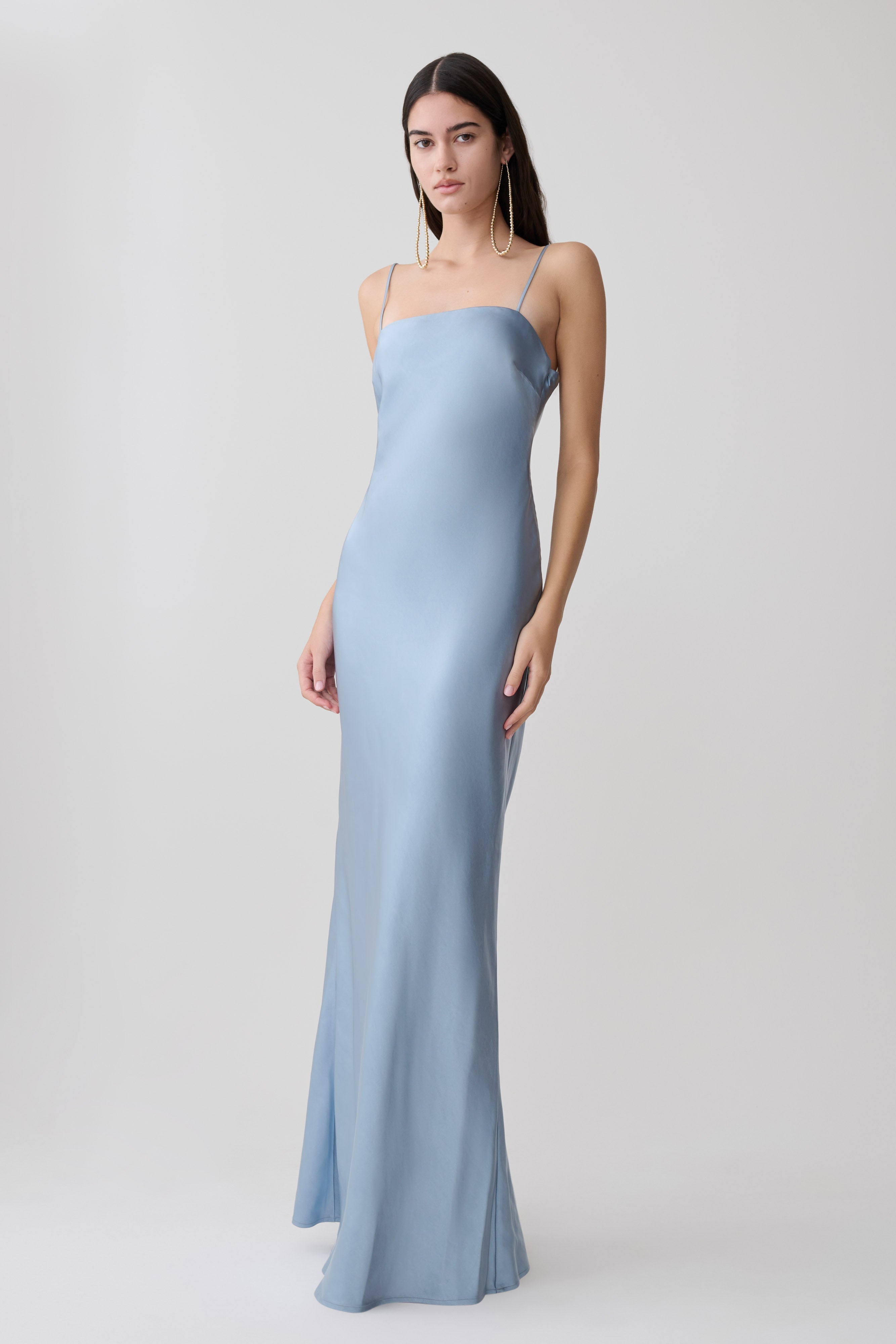 Martinne Chiffon Overlay Maxi Dress - Arctic Blue - Image 4