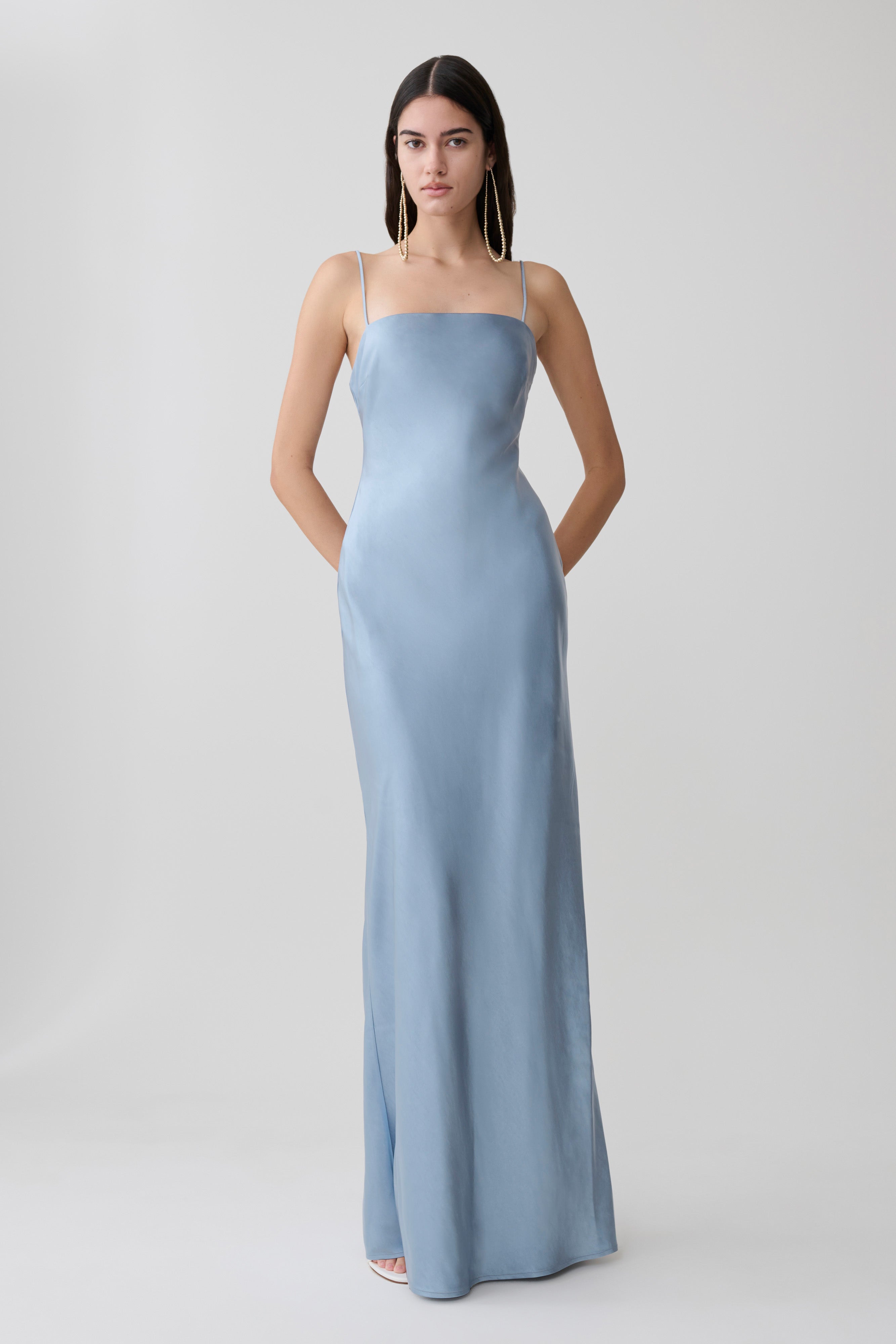 Martinne Chiffon Overlay Maxi Dress - Arctic Blue - Image 6
