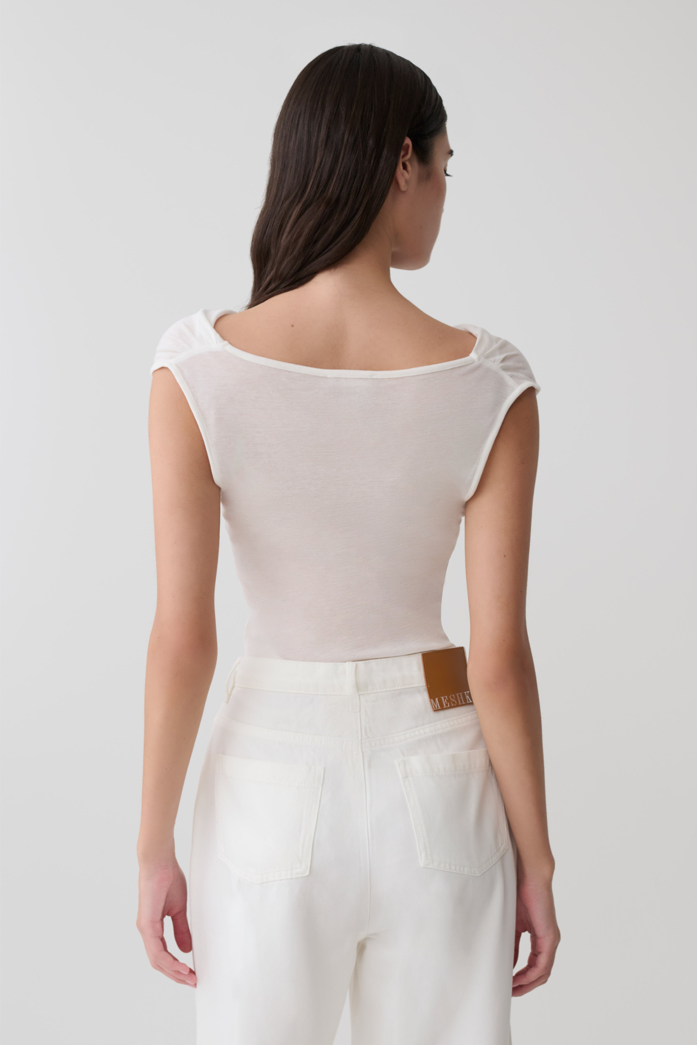 Alternative view of Ciaran Sleeveless Sheer Top - Ivory