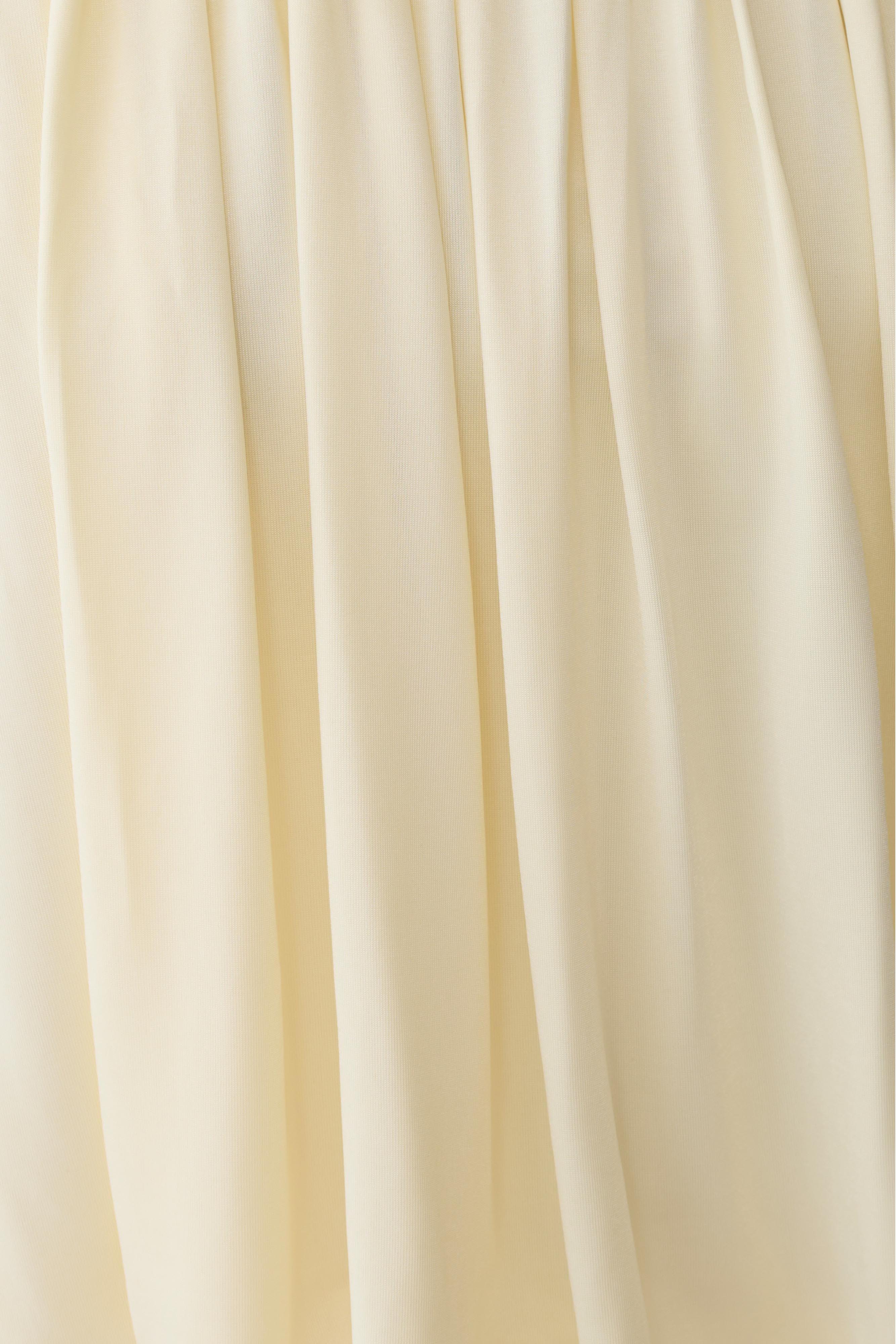 Safiya Strapless Gathered Bubble Mini Dress - Lemon - Image 7