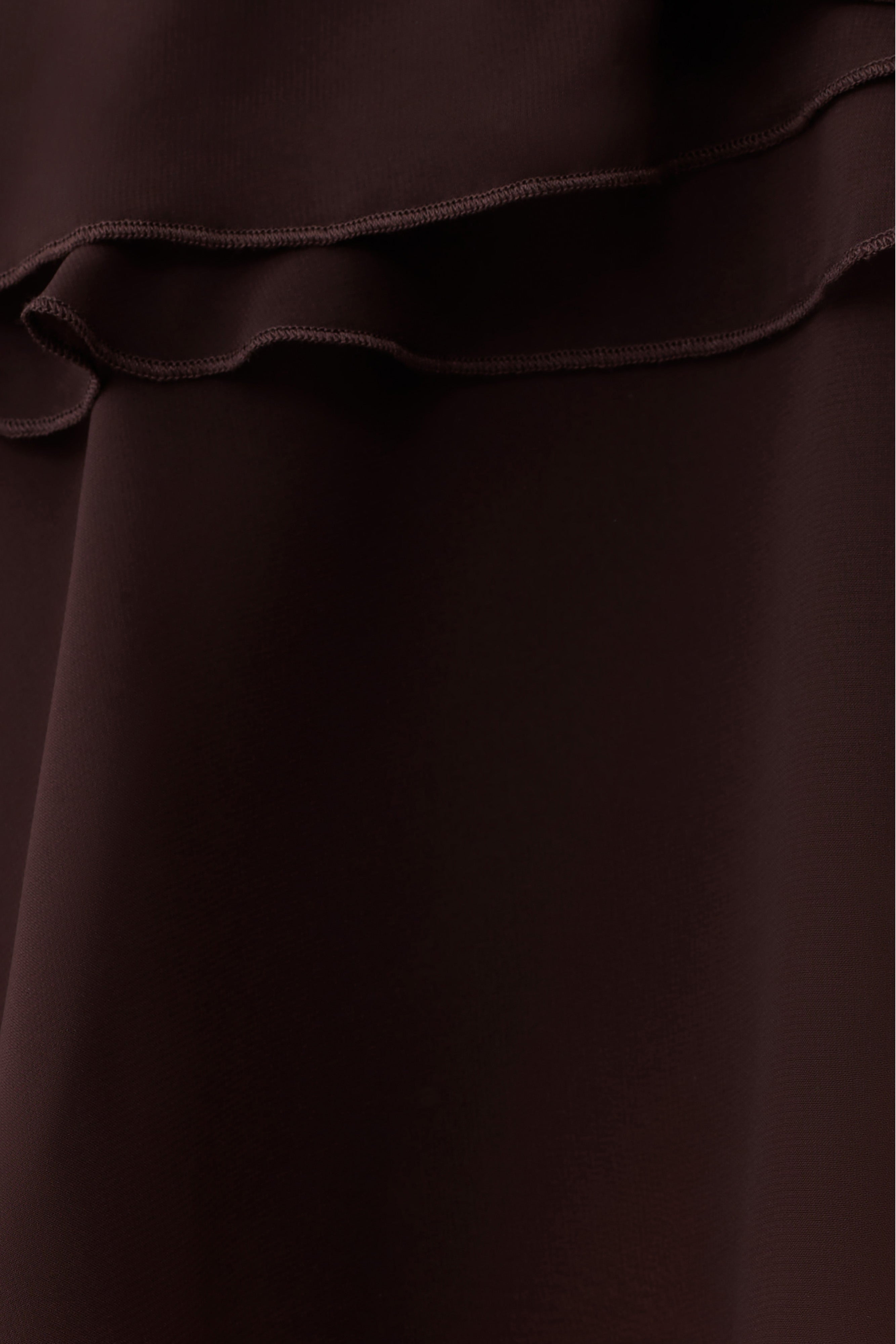 Nora Chiffon Layered Mini Skirt - Cacao Brown - Image 9