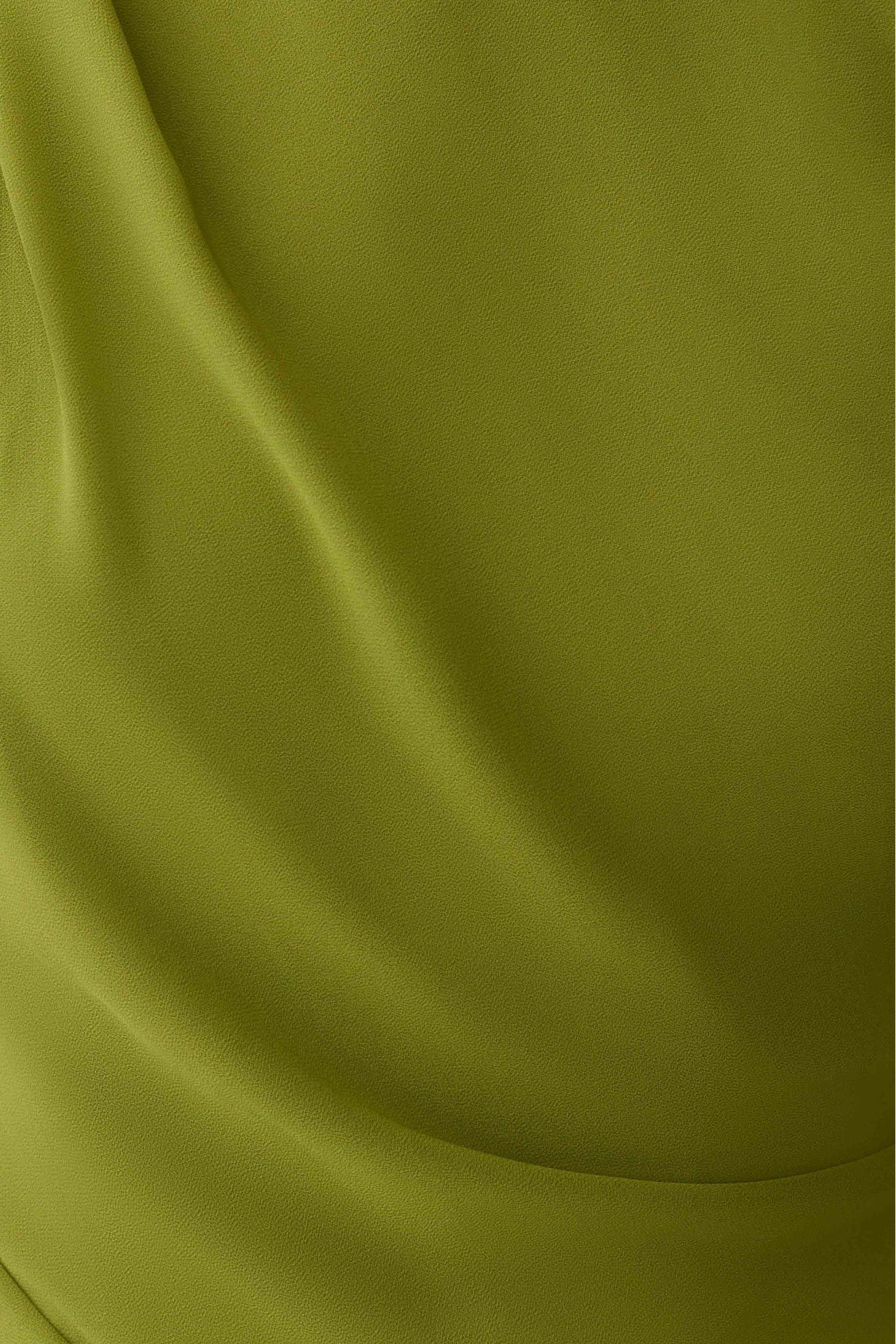 Hannah Asymmetric Neckline Mini Dress - Olive - Image 7