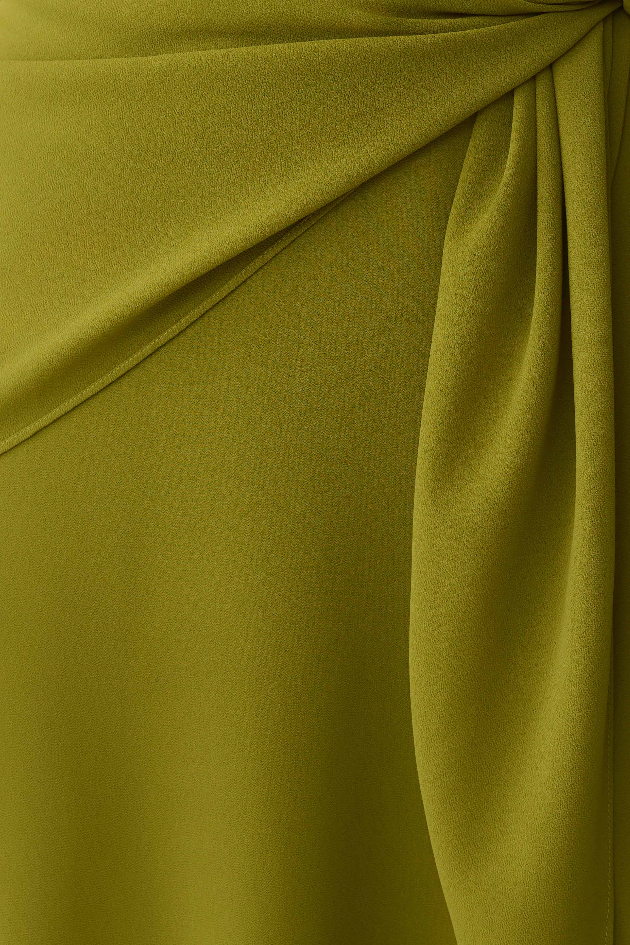 Gianna Satin Halter Maxi Dress - Olive - Image 6