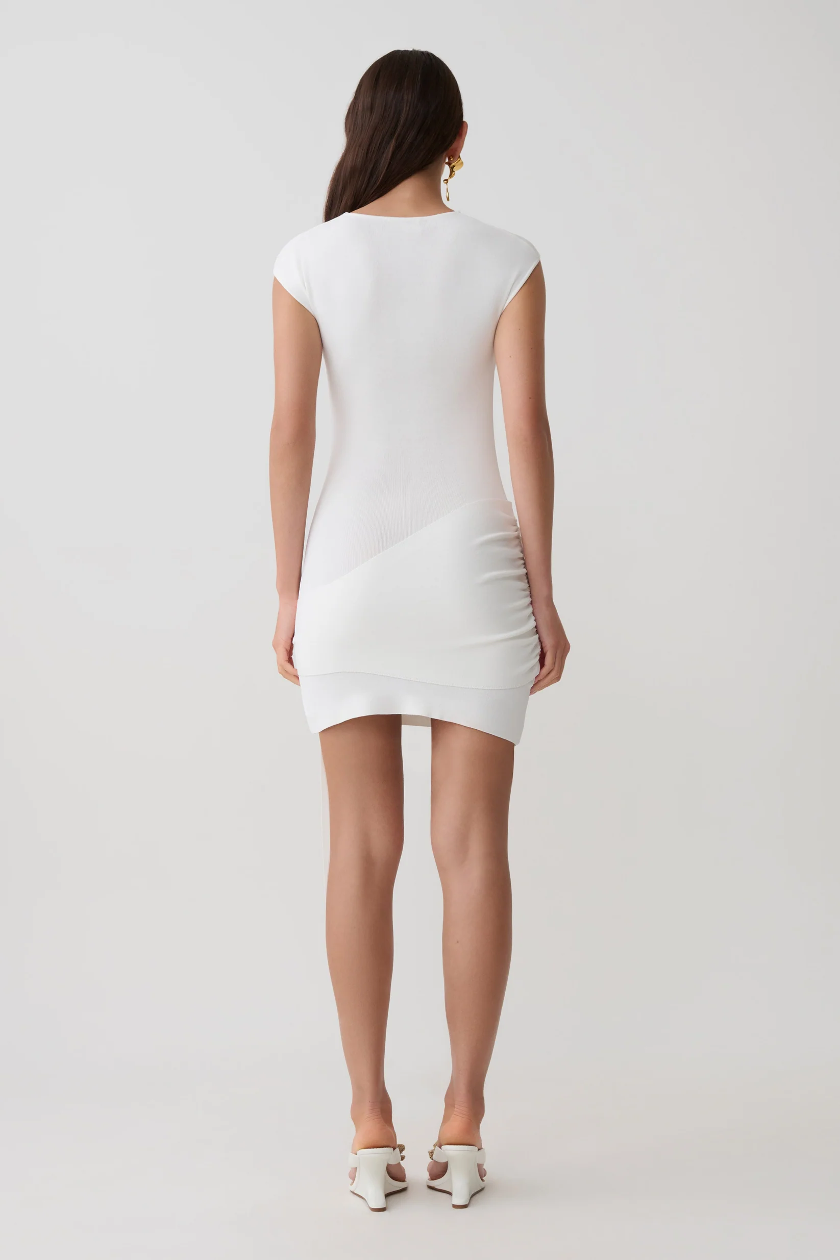 Alternative view of Knit Mini Dress With Sash - Ivory