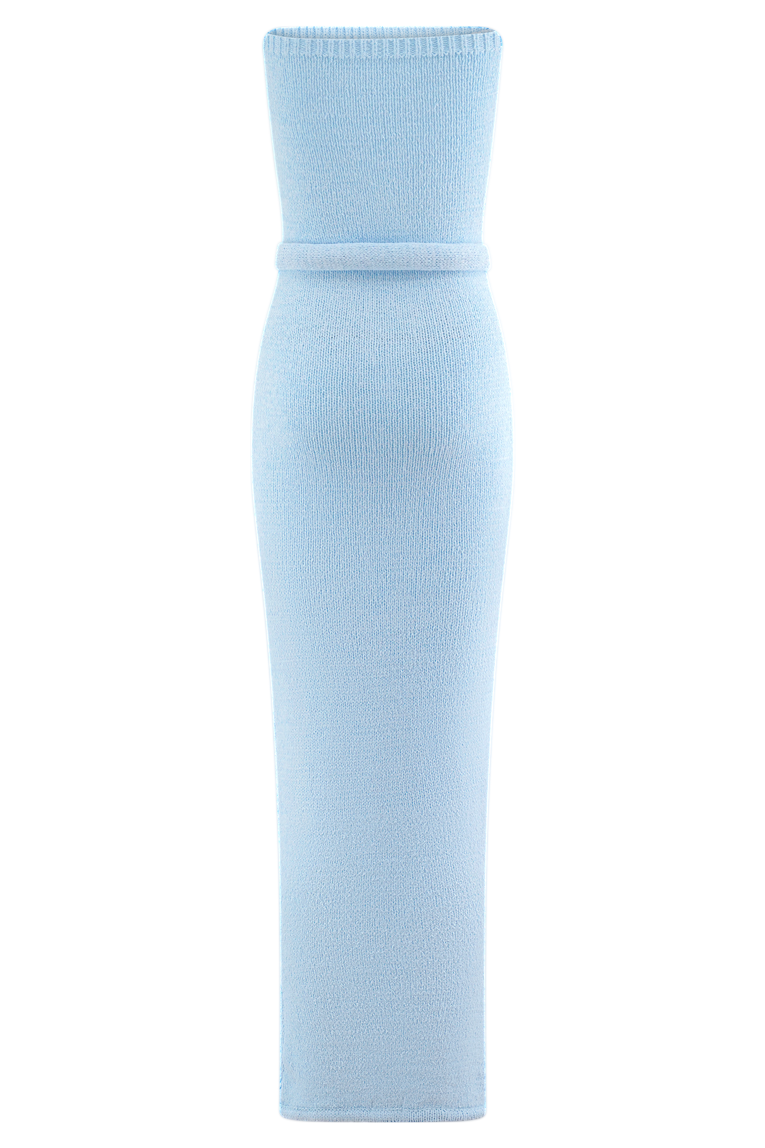 Andrea Strapless Knit Maxi Dress - Light Blue - Image 6