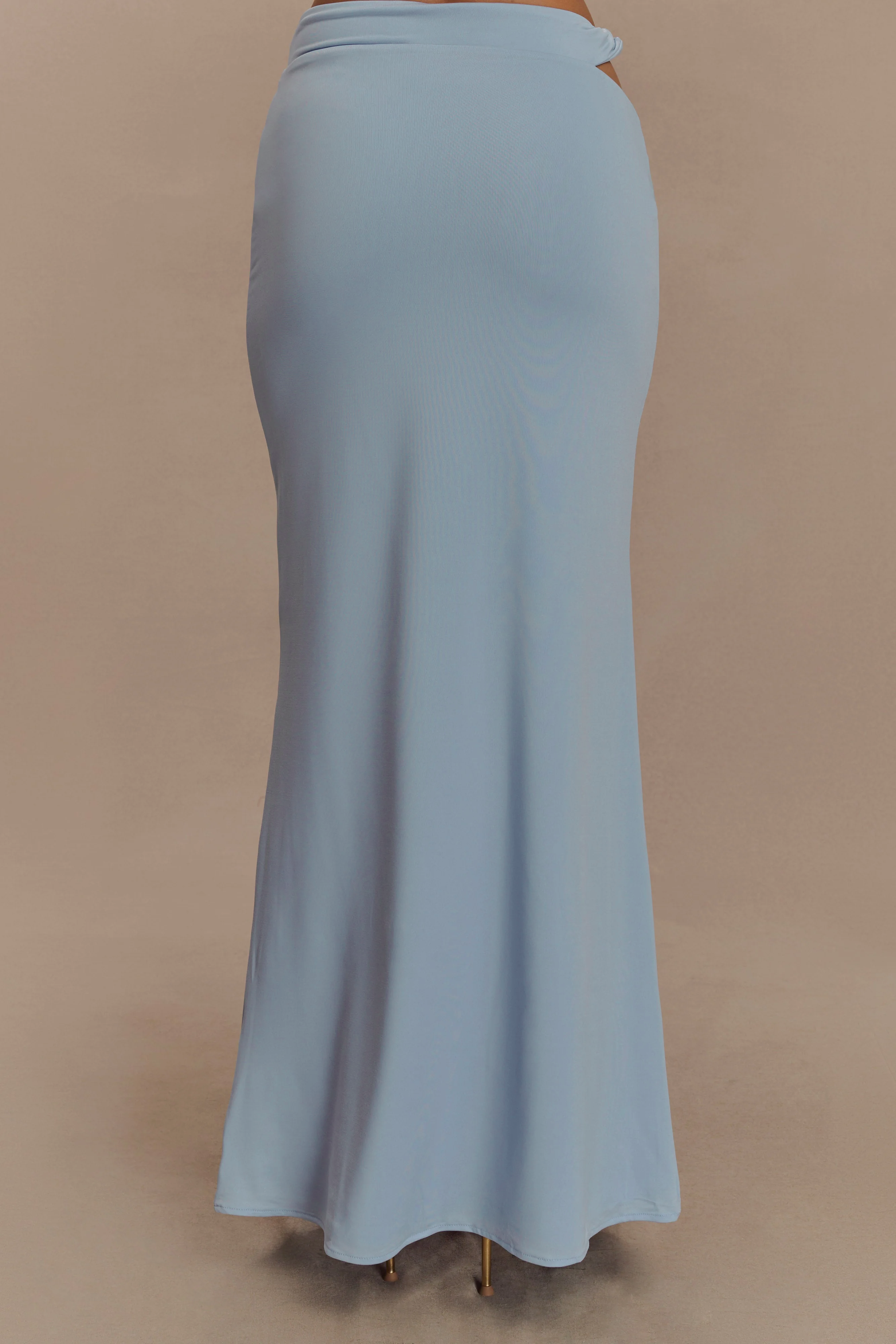 Haven Slinky Twist Midi Skirt - Pale Blue - Image 4