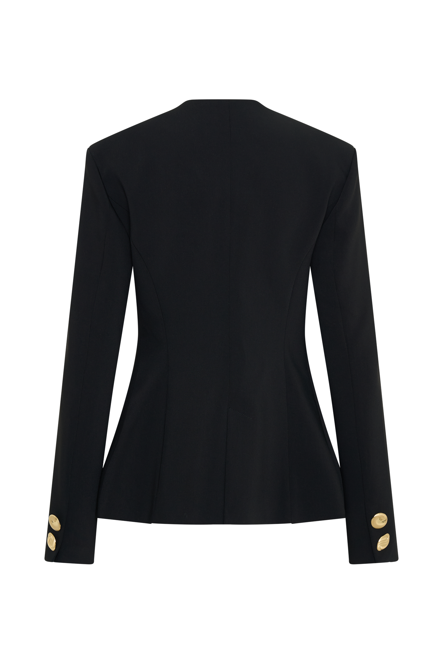 Asia Mixed Button Blazer - Black - Image 8